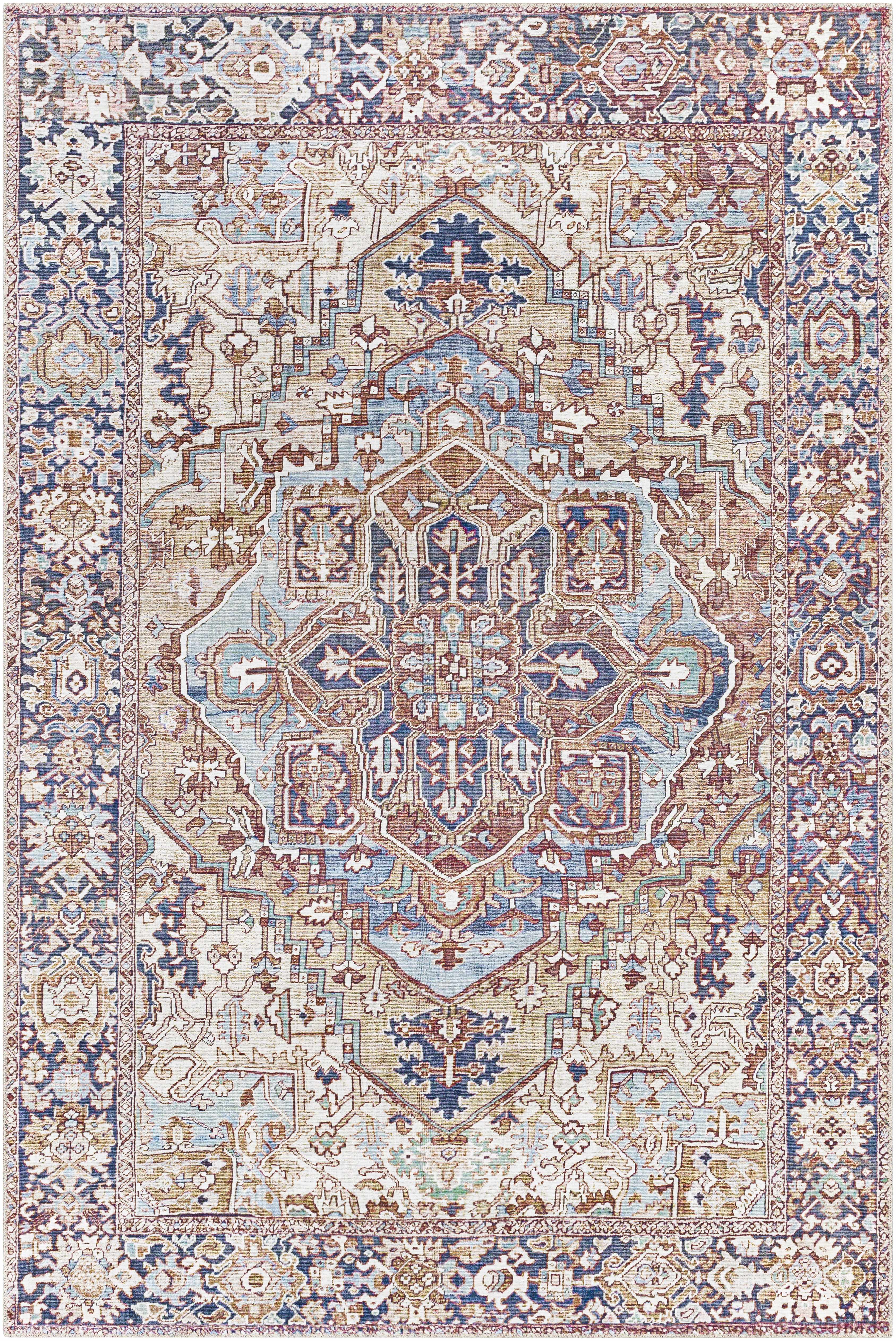 Neyland Iris Olive & Brown Area Rug 2360 - Image 8