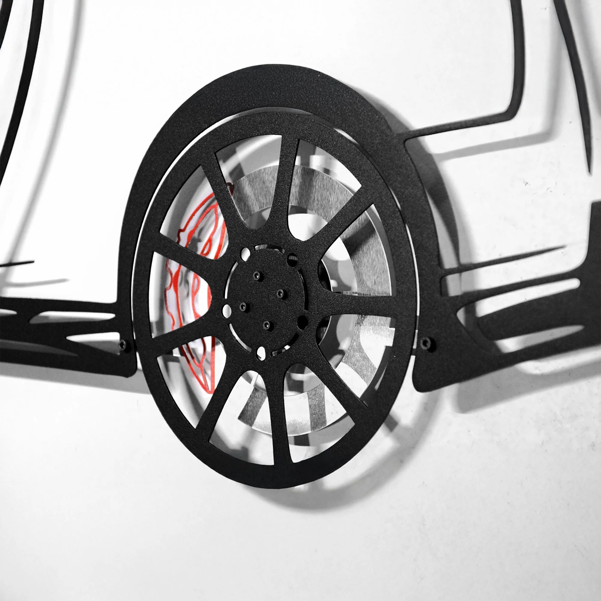 Nissan GT-R R35 Wall Art – JDM Steel Silhouette with Spinning Wheels-KAFMEKA036 - Image 11