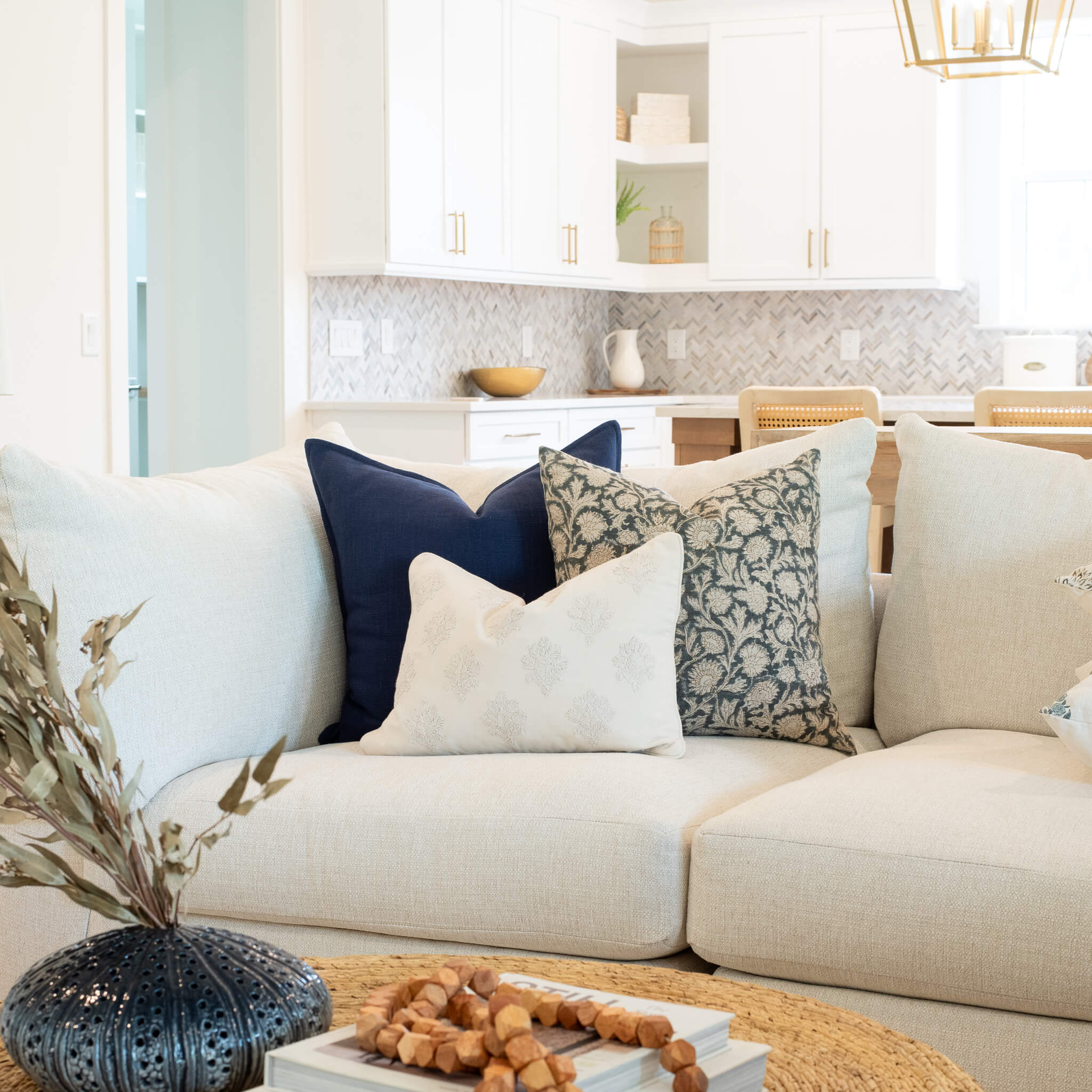 Noa Solid Pillow Cover | Blue - Image 3