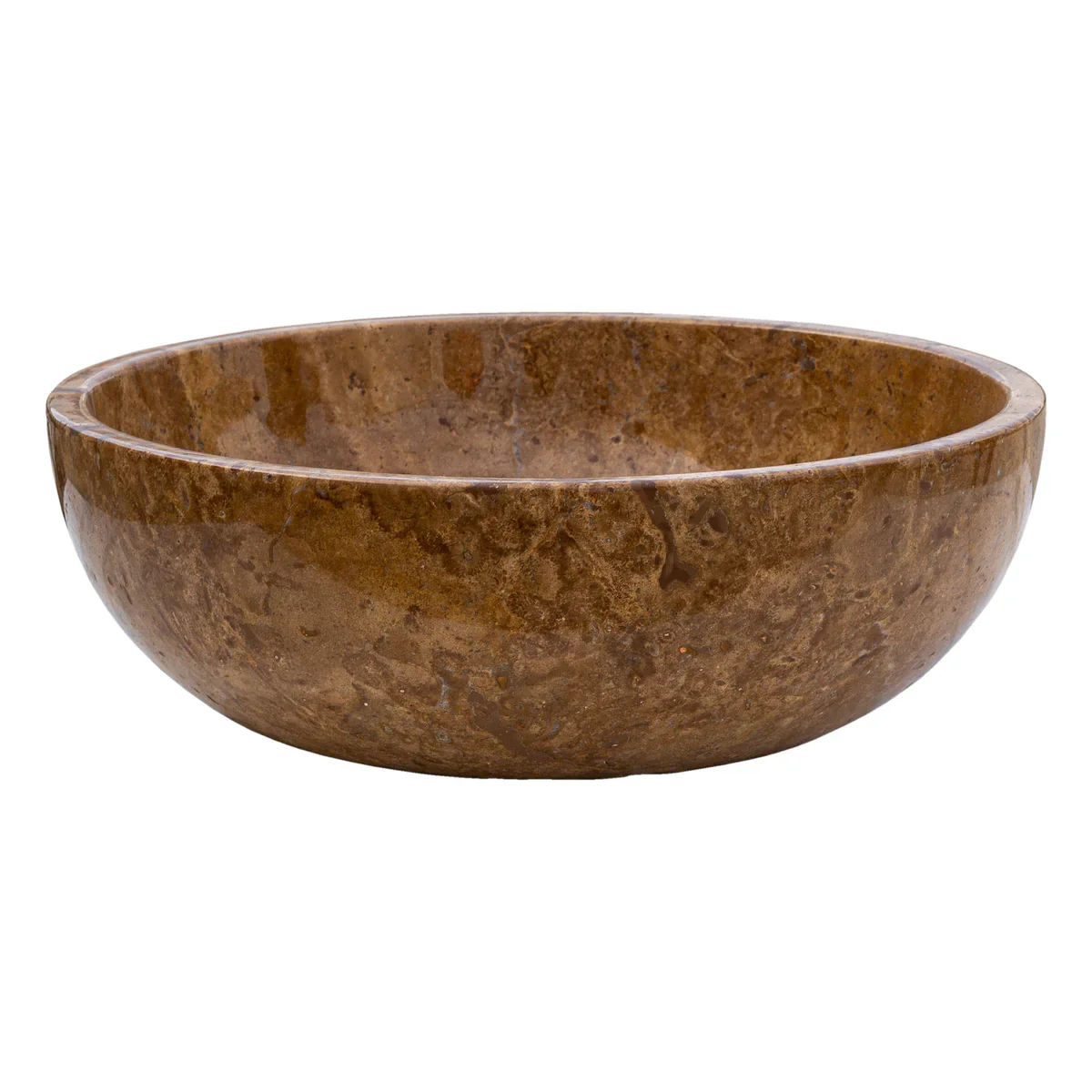 Noce Brown Travertine Natural Stone Above-vanity Bathroom Sink Polished (D)16" (H)6"-READY TO SHIP - Image 4