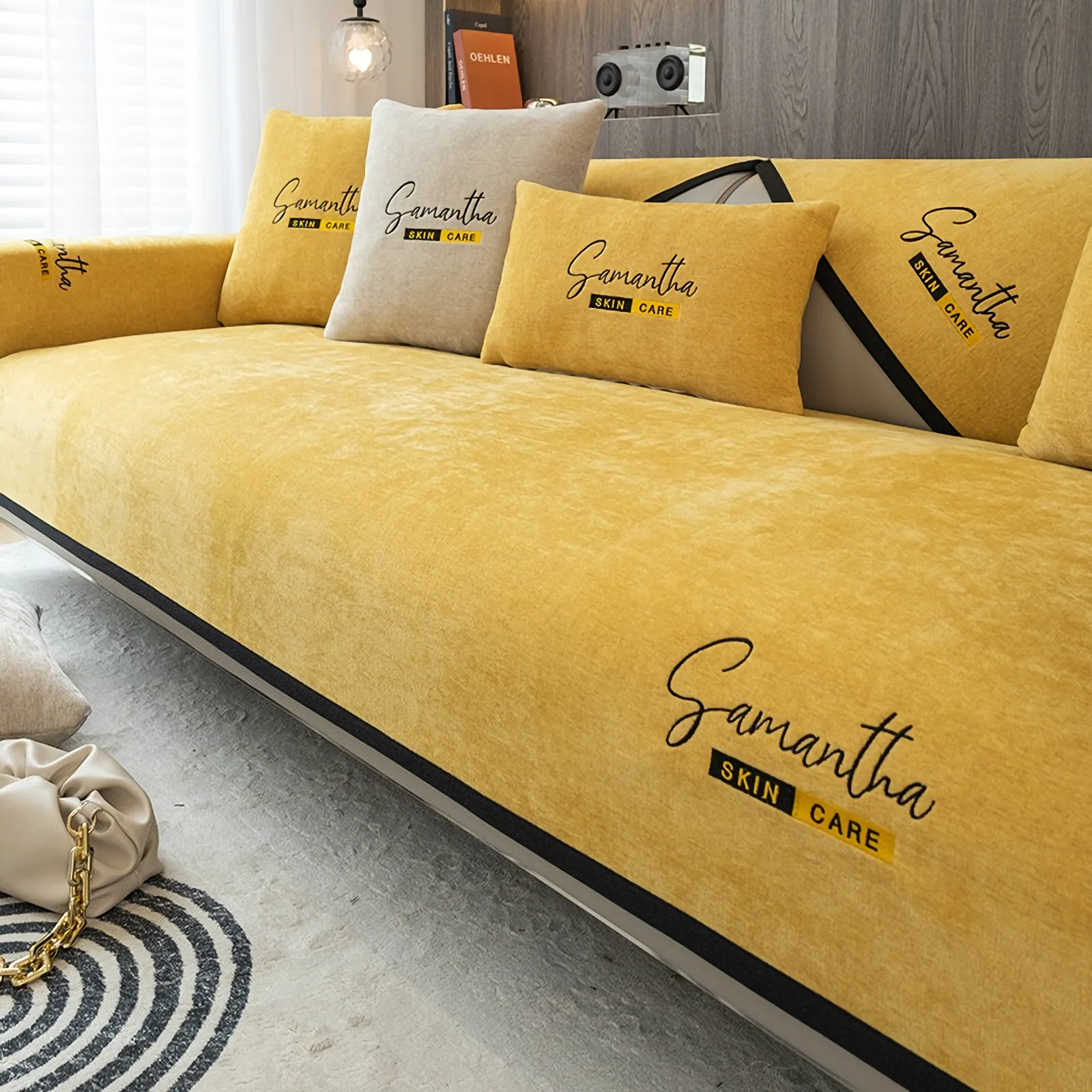 Non-Slip Cat Scratch Furniture Cover for Leather Sofas, Chenille Sofa Towels Covers I - Image 4
