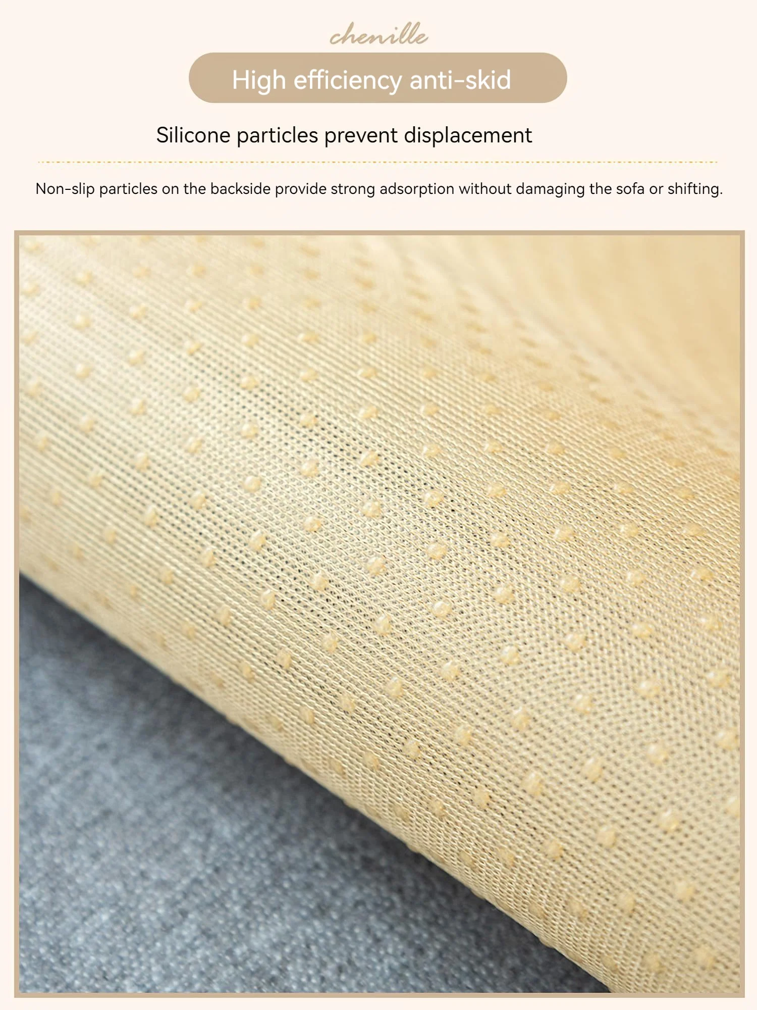 Non-Slip Cat Scratch Furniture Cover for Leather Sofas, Chenille Sofa Towels Covers I - Image 8
