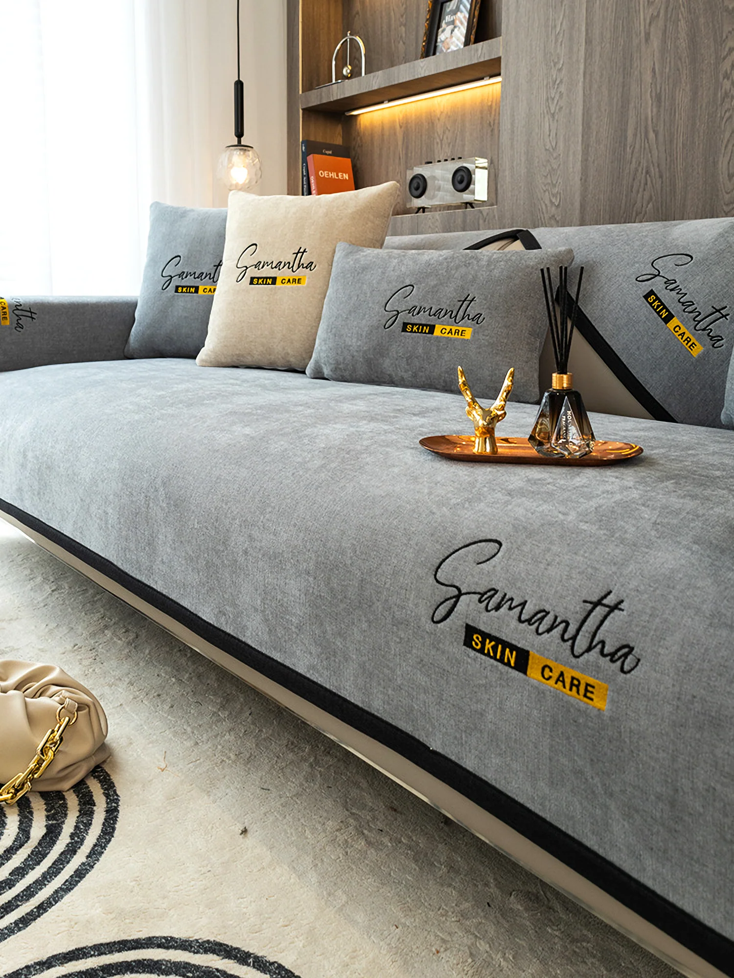 Non-Slip Cat Scratch Furniture Cover for Leather Sofas, Chenille Sofa Towels Covers II - Image 2