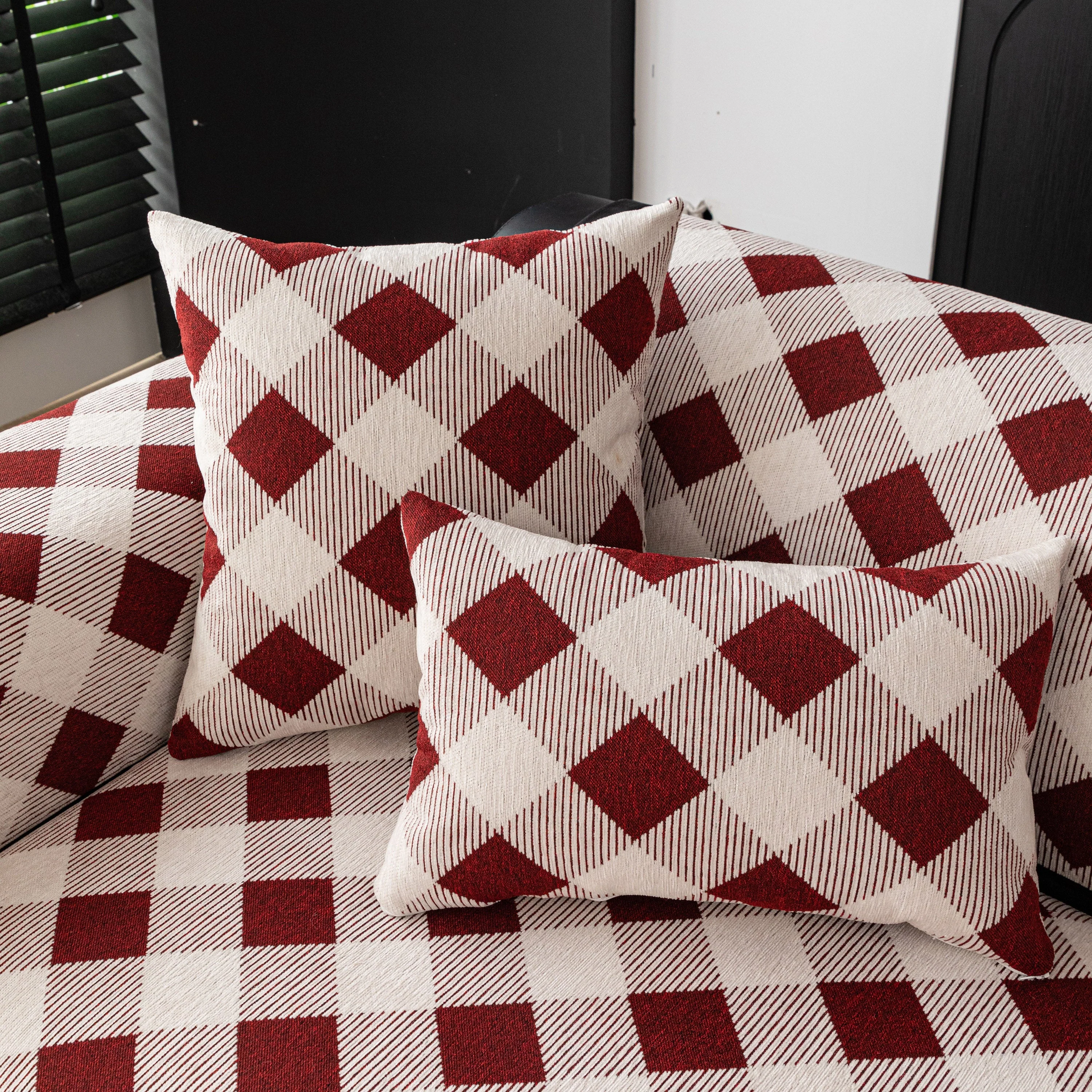 Non-Slip Chenille Sofa Slipcover Modern Geometric Sofa Protector Fits Most Sofas - Image 10