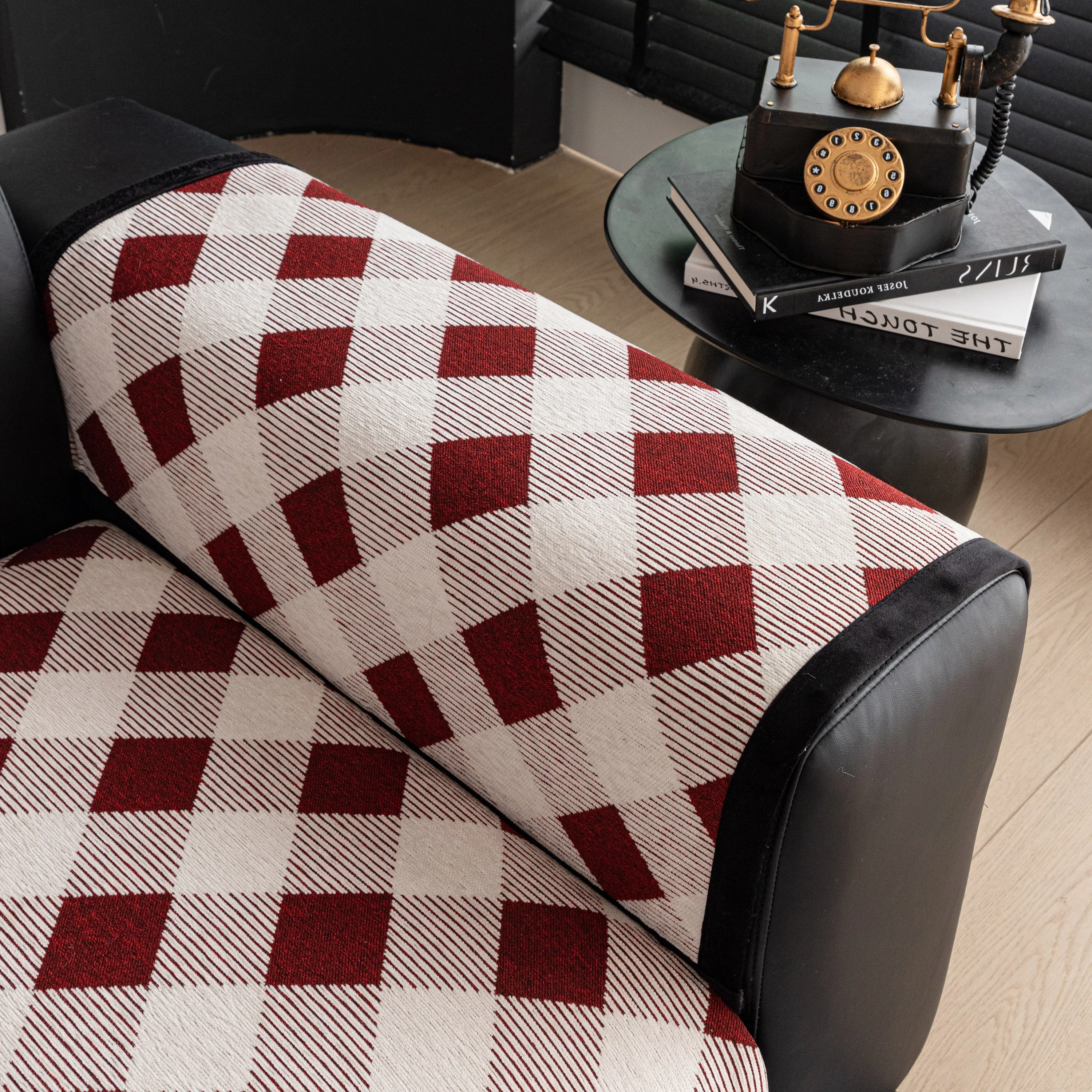 Non-Slip Chenille Sofa Slipcover Modern Geometric Sofa Protector Fits Most Sofas - Image 15