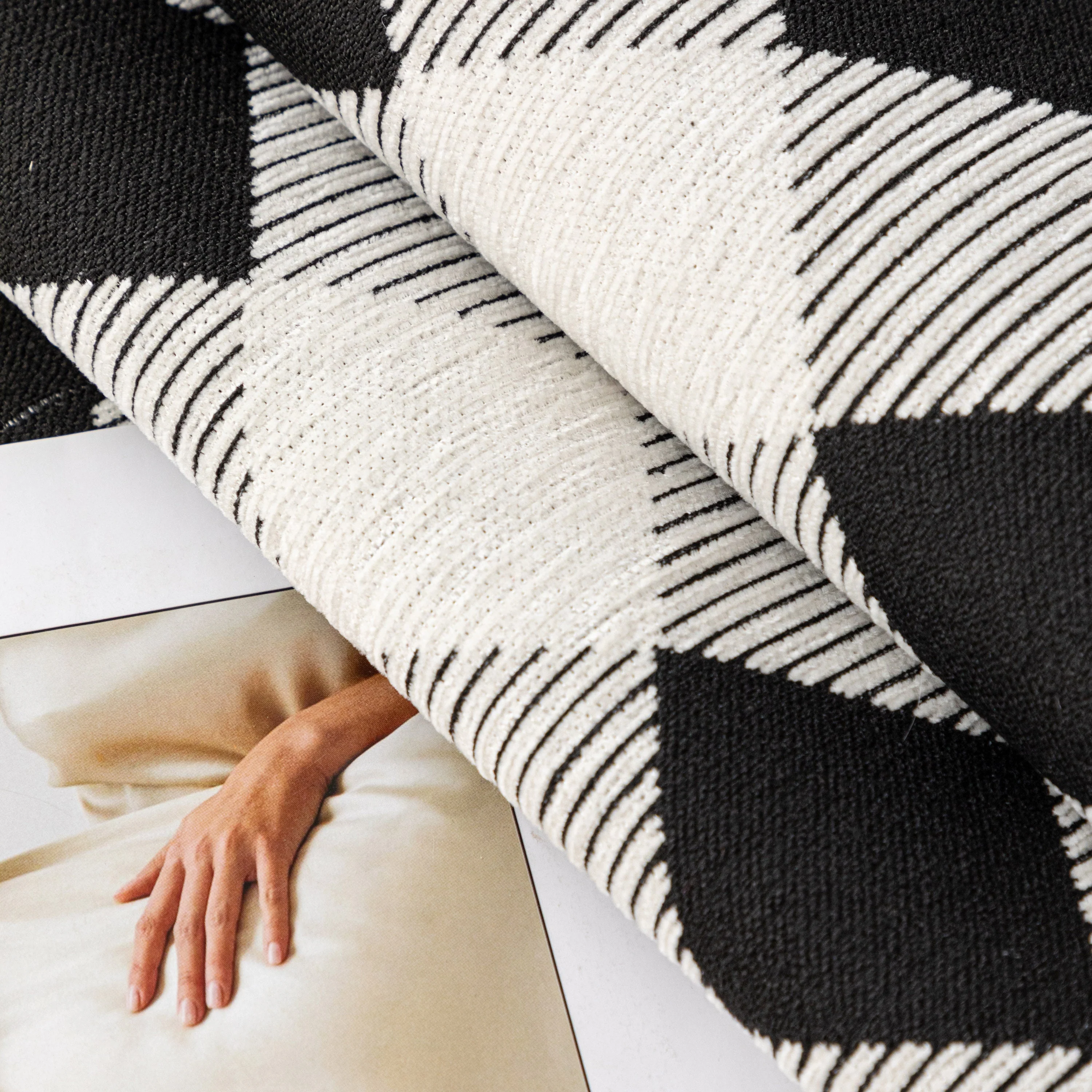 Non-Slip Chenille Sofa Slipcover Modern Geometric Sofa Protector Fits Most Sofas - Image 52