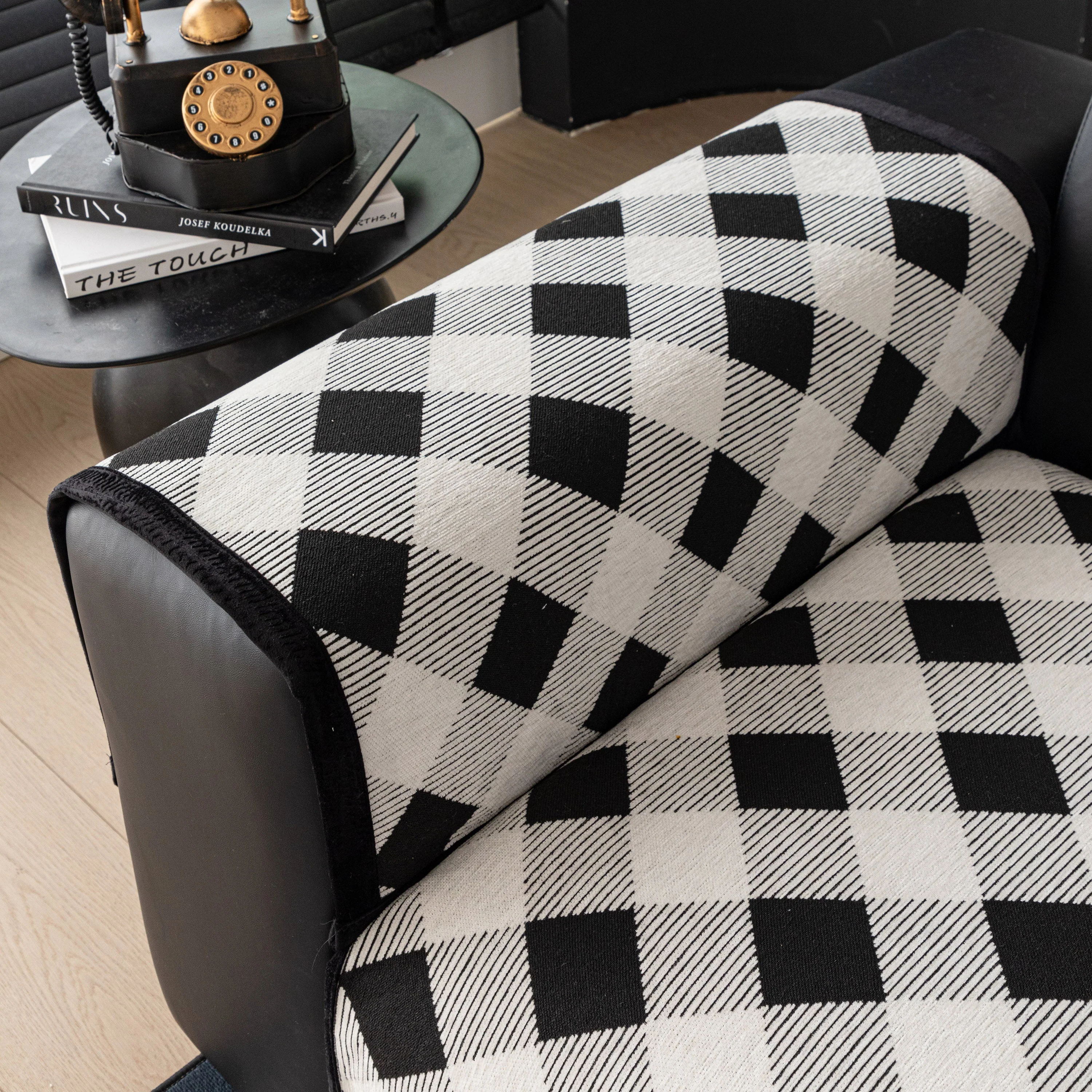 Non-Slip Chenille Sofa Slipcover Modern Geometric Sofa Protector Fits Most Sofas - Image 58