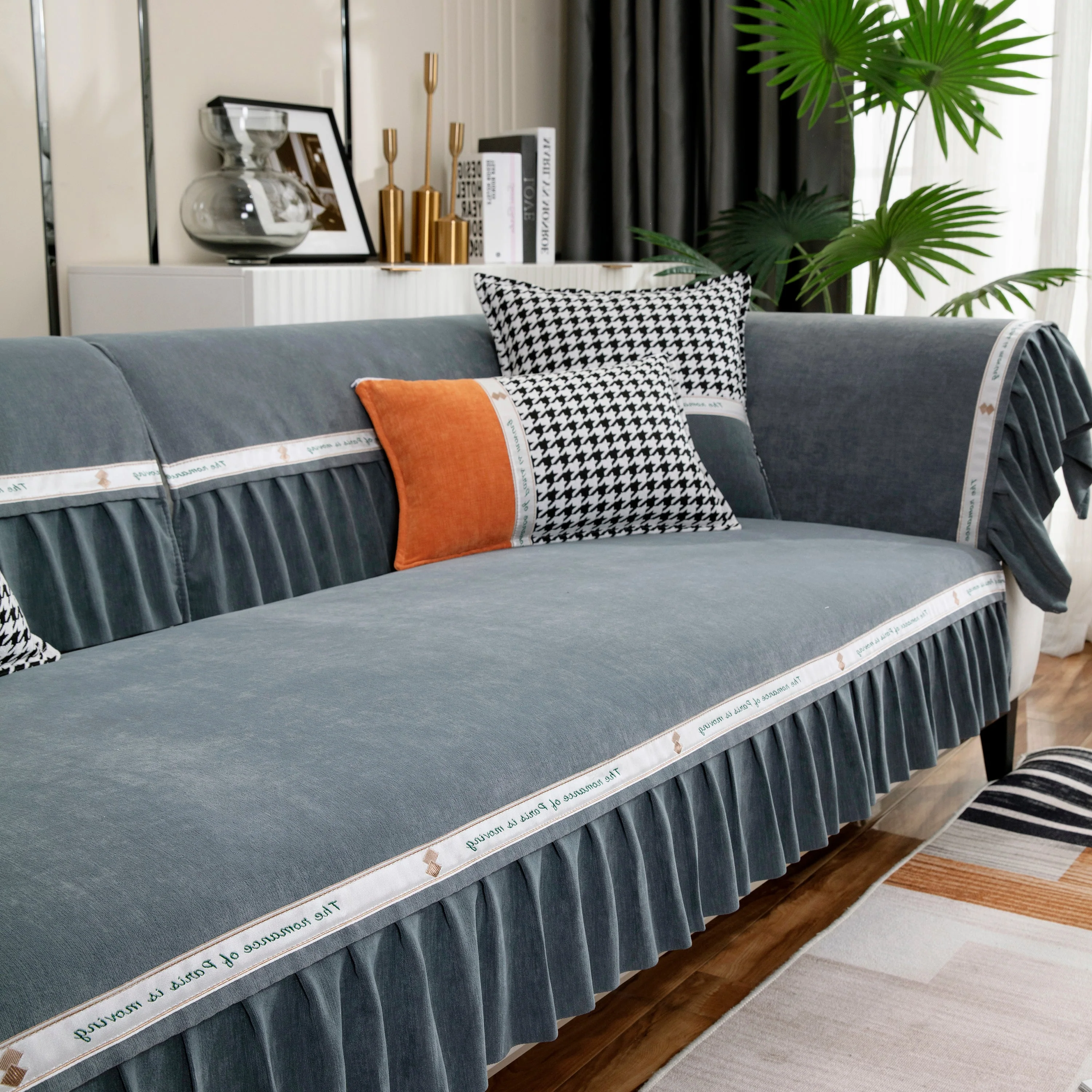 Non-Slip Chenille Sofa Slipcovers with Skirt, Best Pet Sofa Protector Cover, Furniture Covers for Pets - Image 13