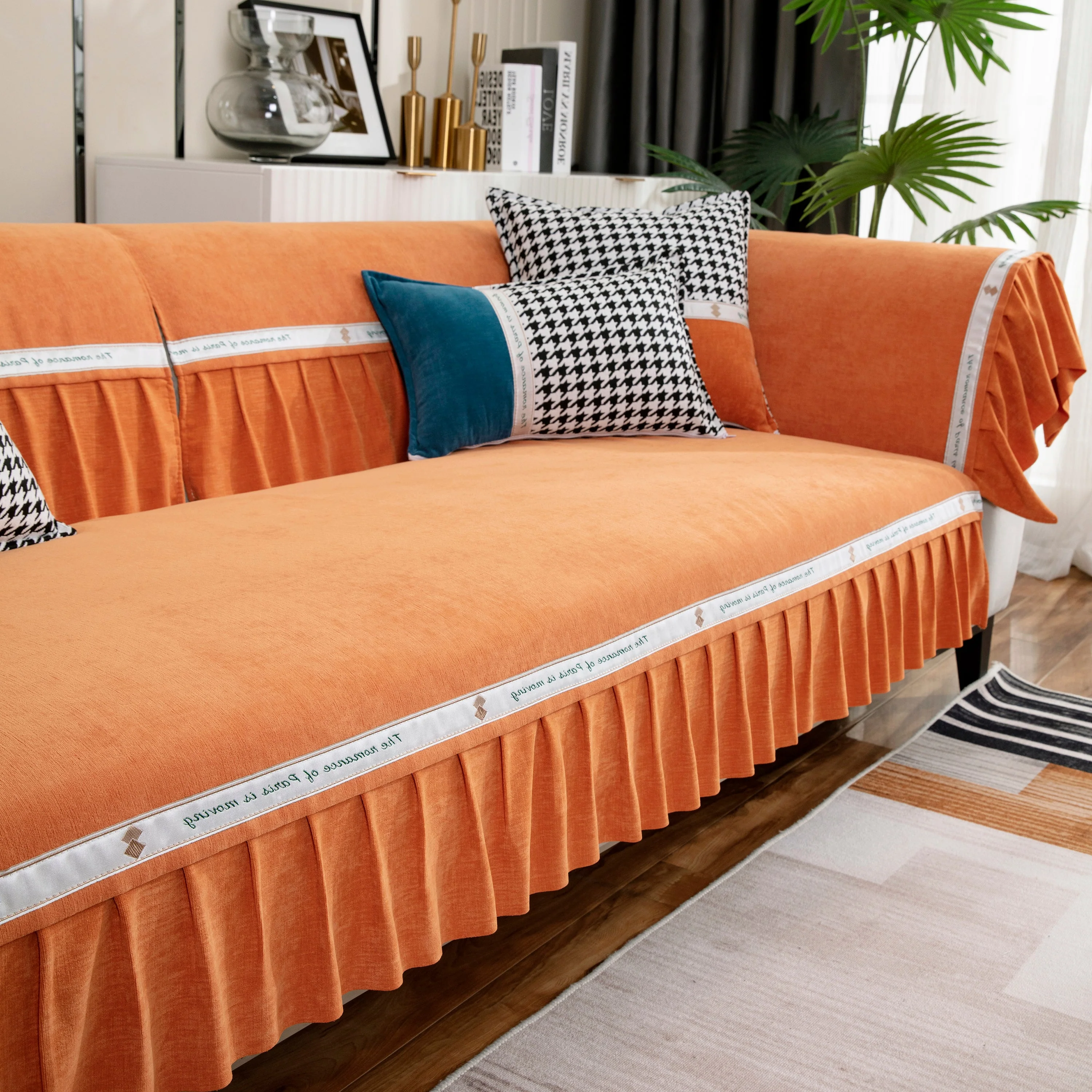 Non-Slip Chenille Sofa Slipcovers with Skirt, Best Pet Sofa Protector Cover, Furniture Covers for Pets - Image 17