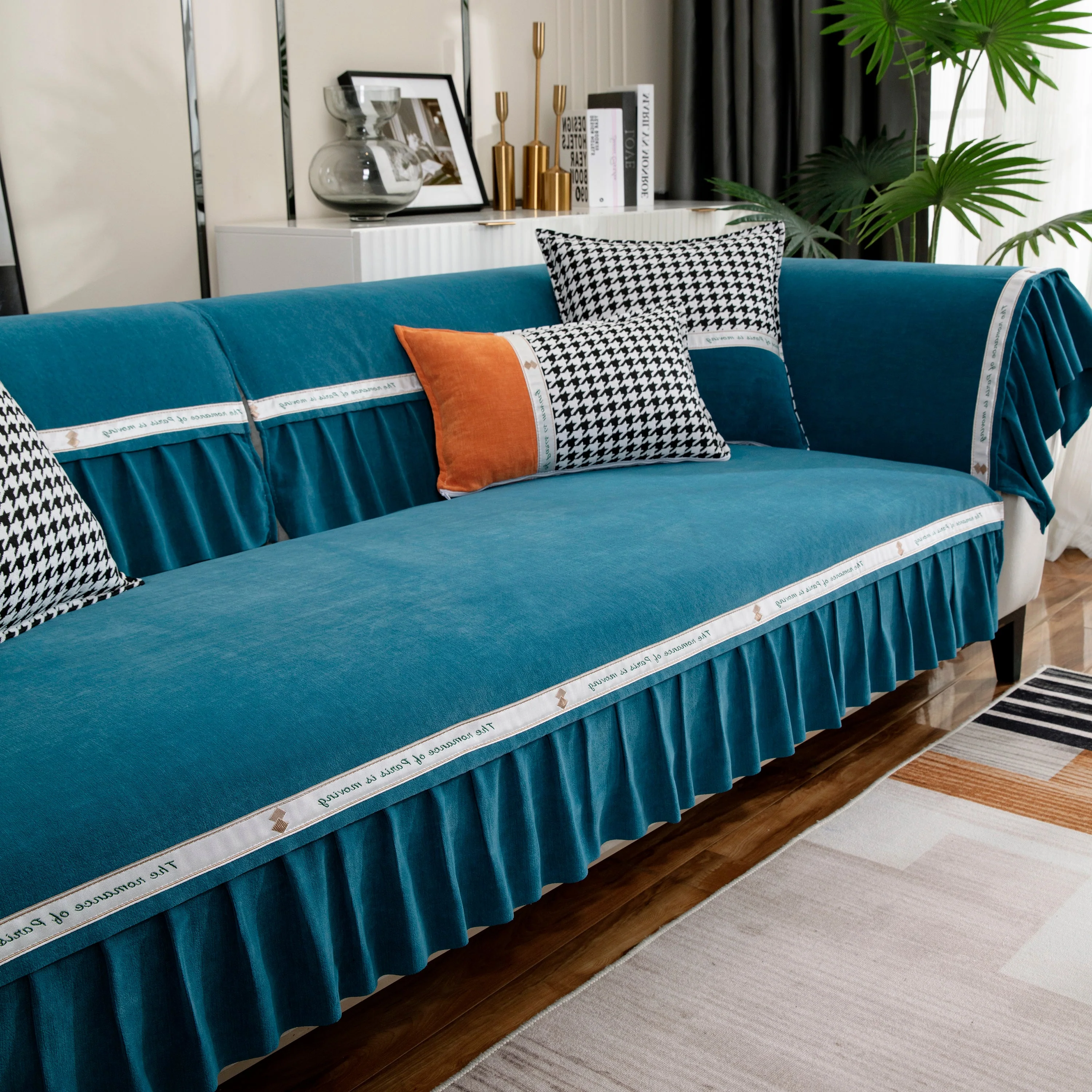 Non-Slip Chenille Sofa Slipcovers with Skirt, Best Pet Sofa Protector Cover, Furniture Covers for Pets - Image 21