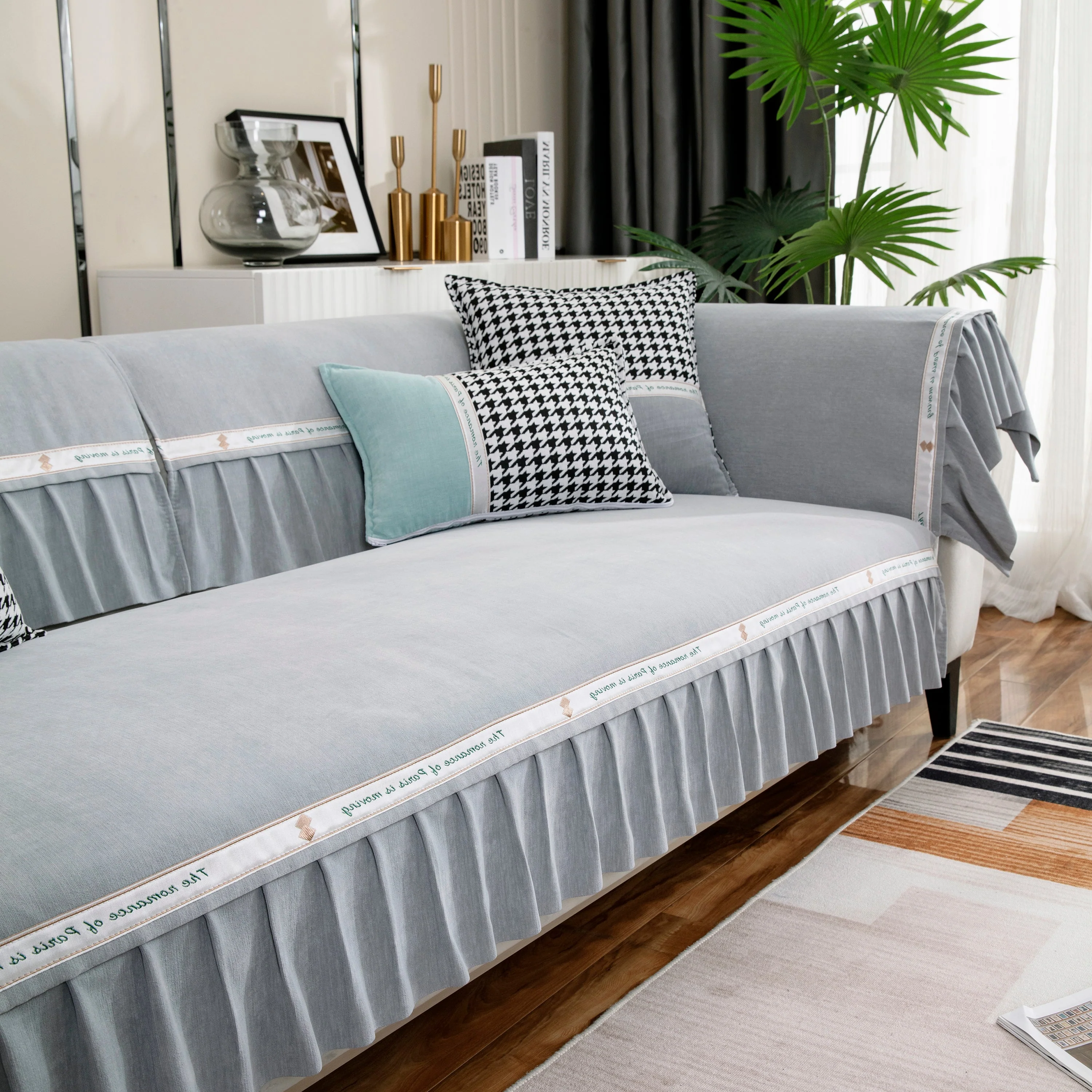 Non-Slip Chenille Sofa Slipcovers with Skirt, Best Pet Sofa Protector Cover, Furniture Covers for Pets - Image 7
