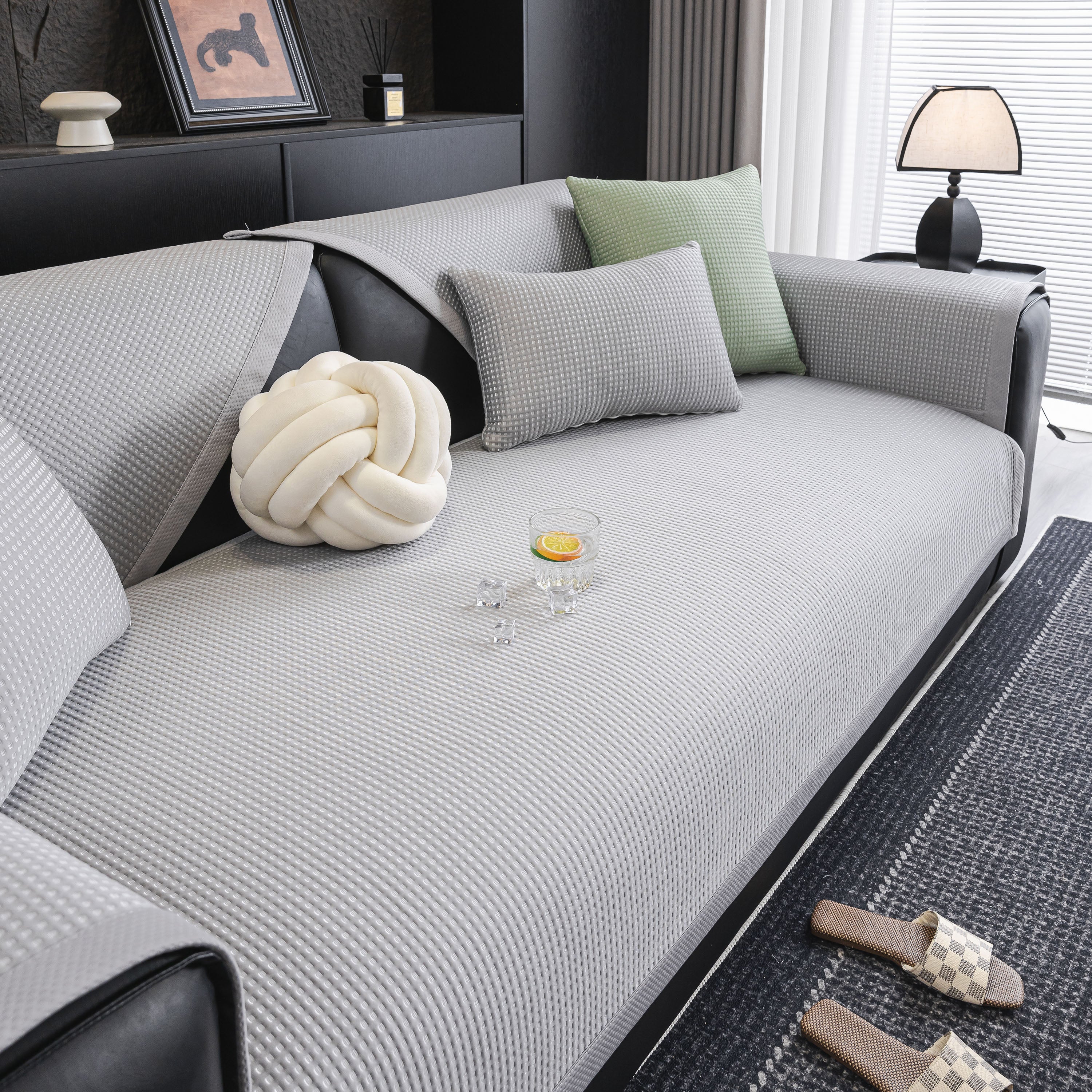 Non-Slip Cooling Breathable Couch Protector Towel, Lightweight Slipcover for Sofas - Image 100