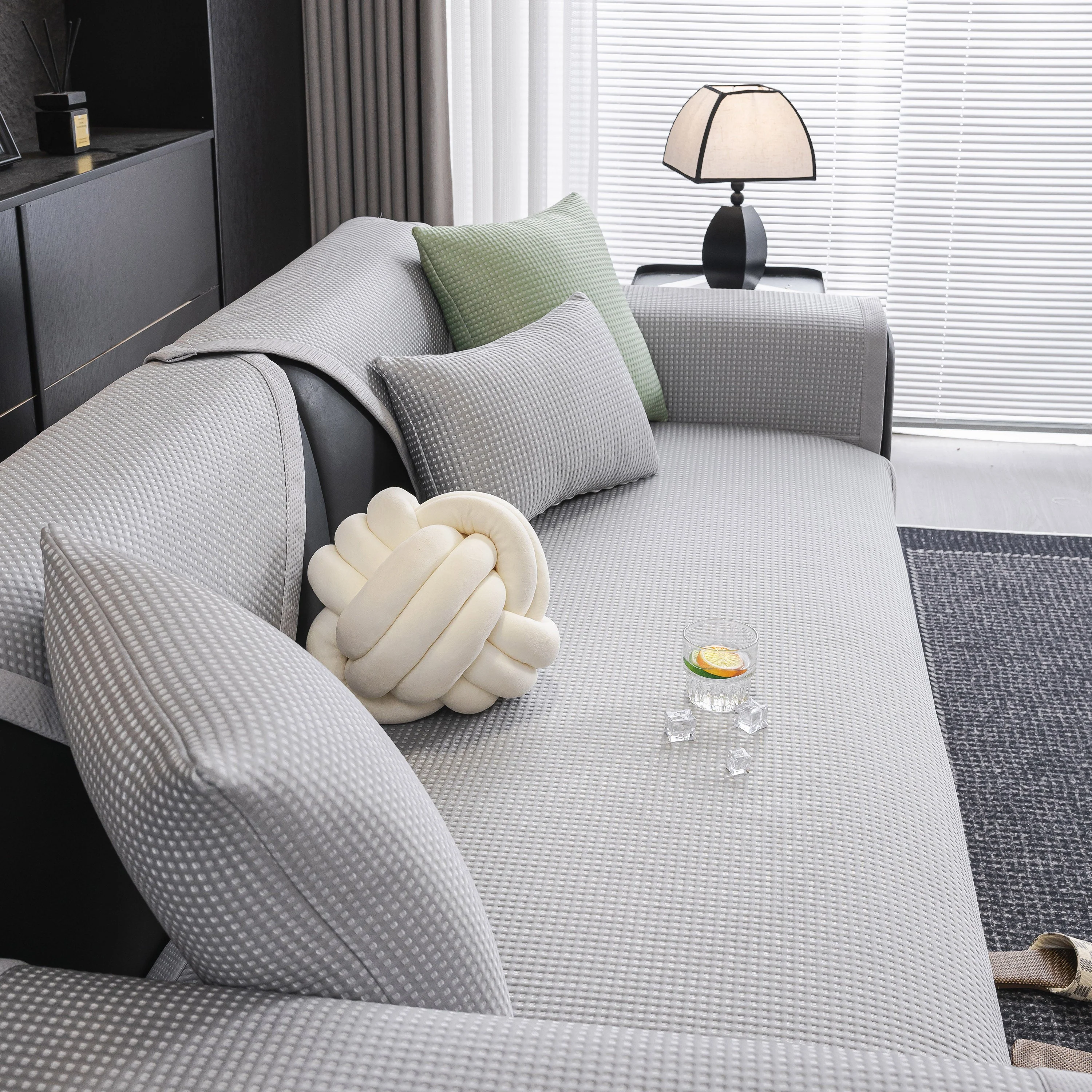 Non-Slip Cooling Breathable Couch Protector Towel, Lightweight Slipcover for Sofas - Image 105