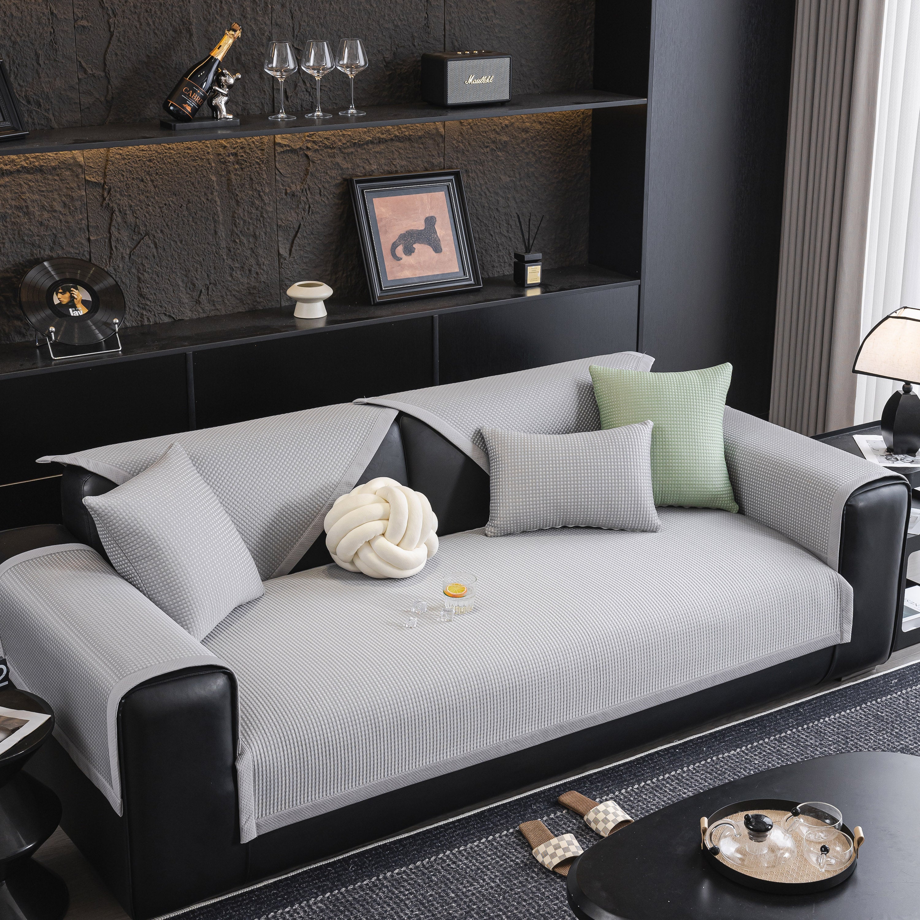 Non-Slip Cooling Breathable Couch Protector Towel, Lightweight Slipcover for Sofas - Image 106