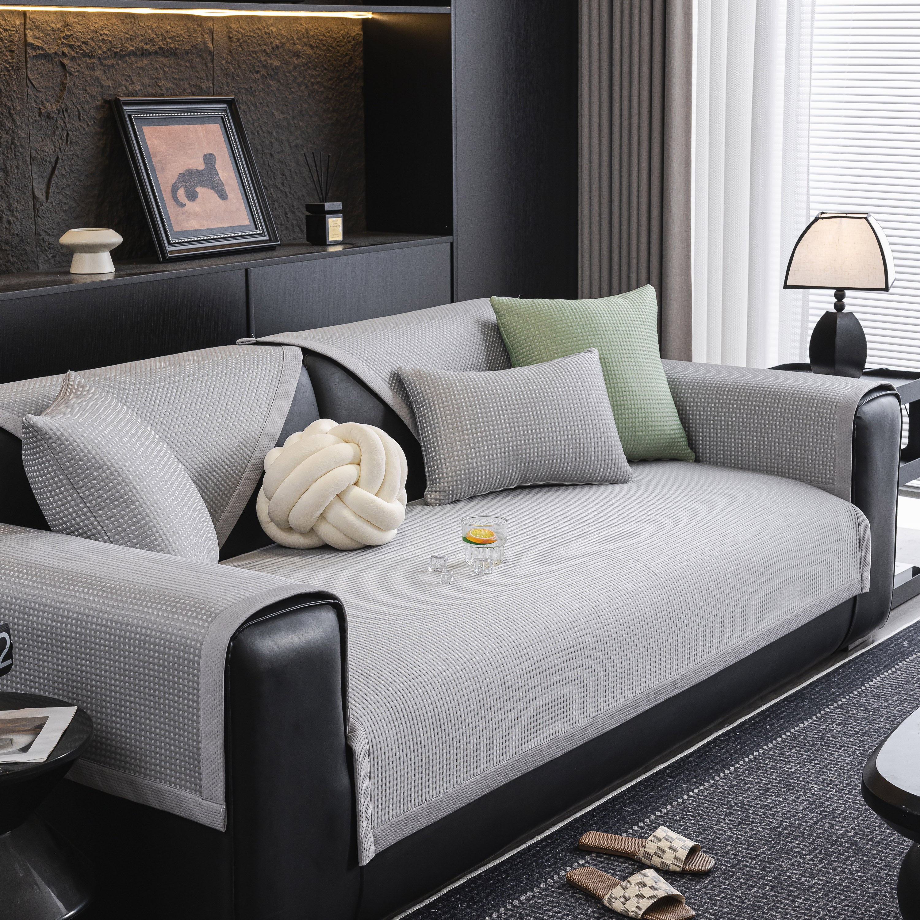 Non-Slip Cooling Breathable Couch Protector Towel, Lightweight Slipcover for Sofas - Image 112