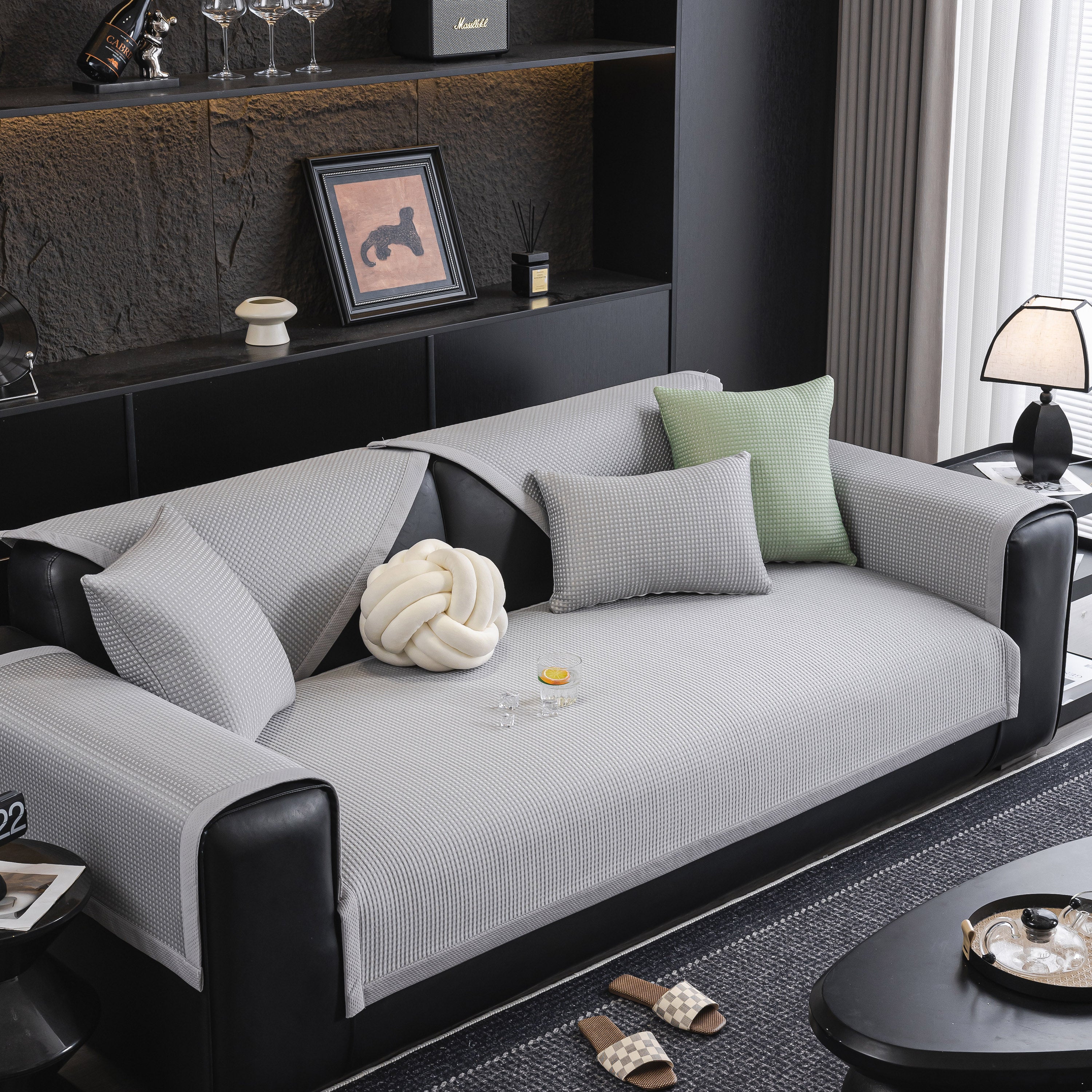 Non-Slip Cooling Breathable Couch Protector Towel, Lightweight Slipcover for Sofas - Image 117