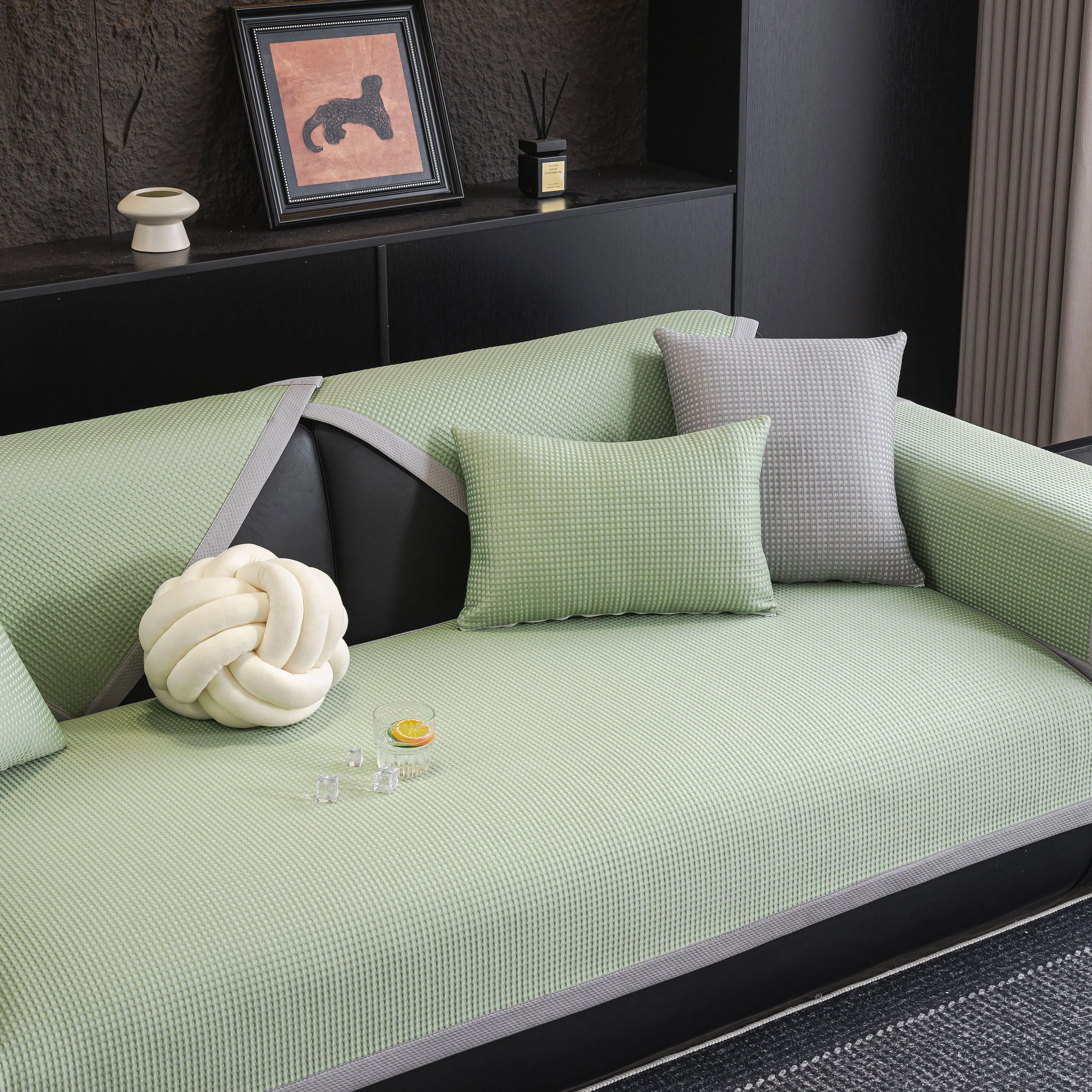 Non-Slip Cooling Breathable Couch Protector Towel, Lightweight Slipcover for Sofas - Image 25