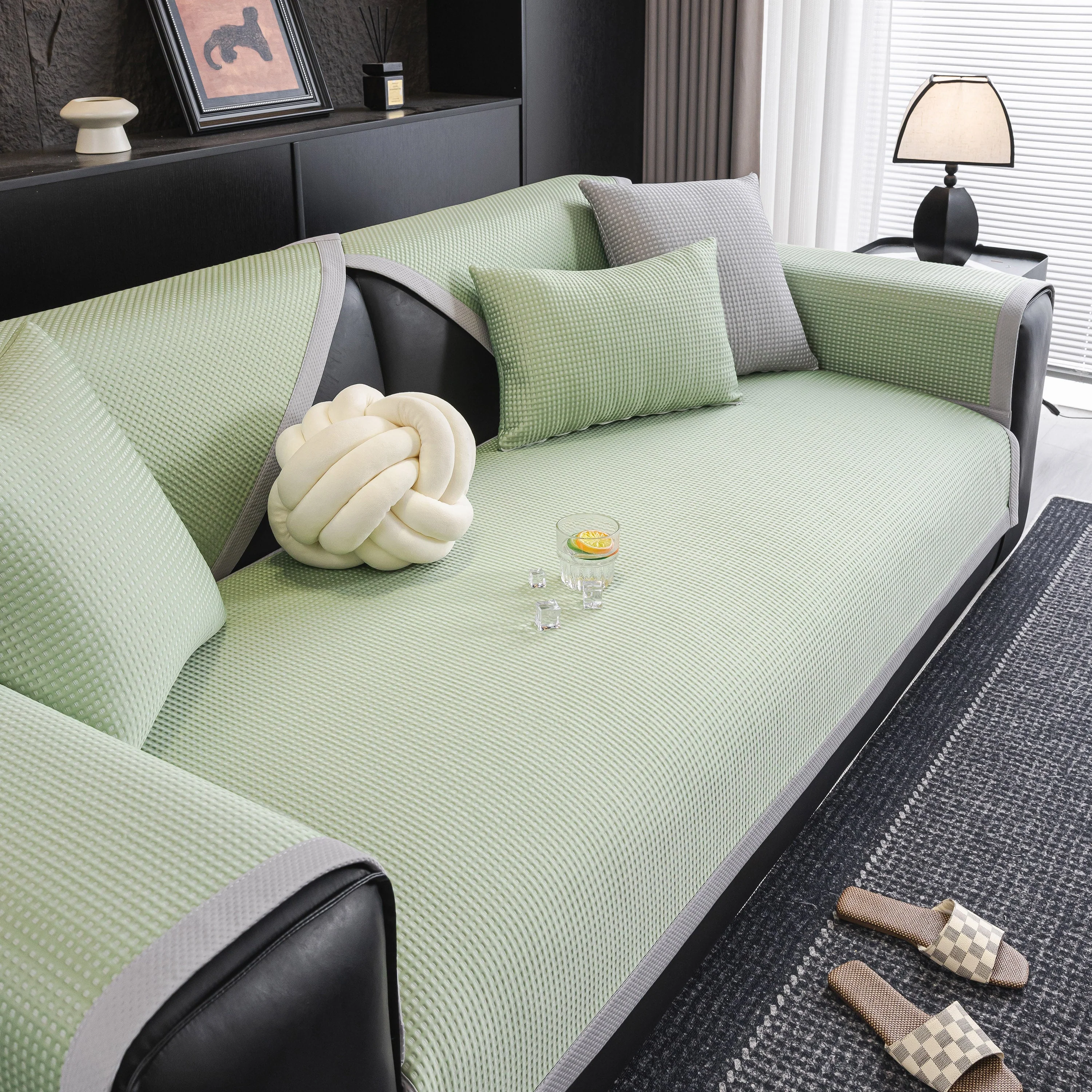 Non-Slip Cooling Breathable Couch Protector Towel, Lightweight Slipcover for Sofas - Image 27