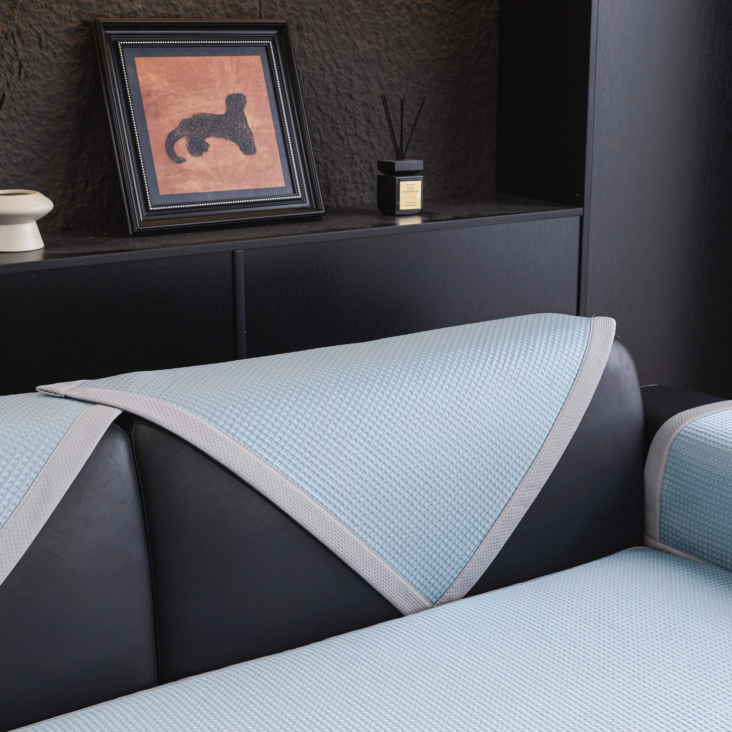 Non-Slip Cooling Breathable Couch Protector Towel, Lightweight Slipcover for Sofas - Image 34