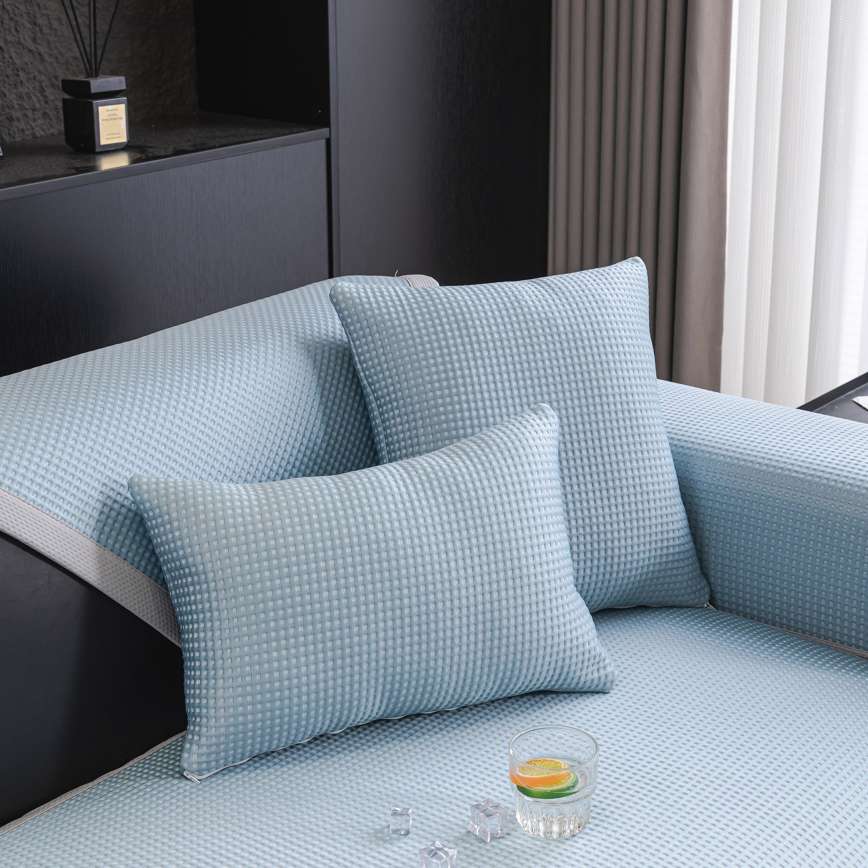 Non-Slip Cooling Breathable Couch Protector Towel, Lightweight Slipcover for Sofas - Image 47