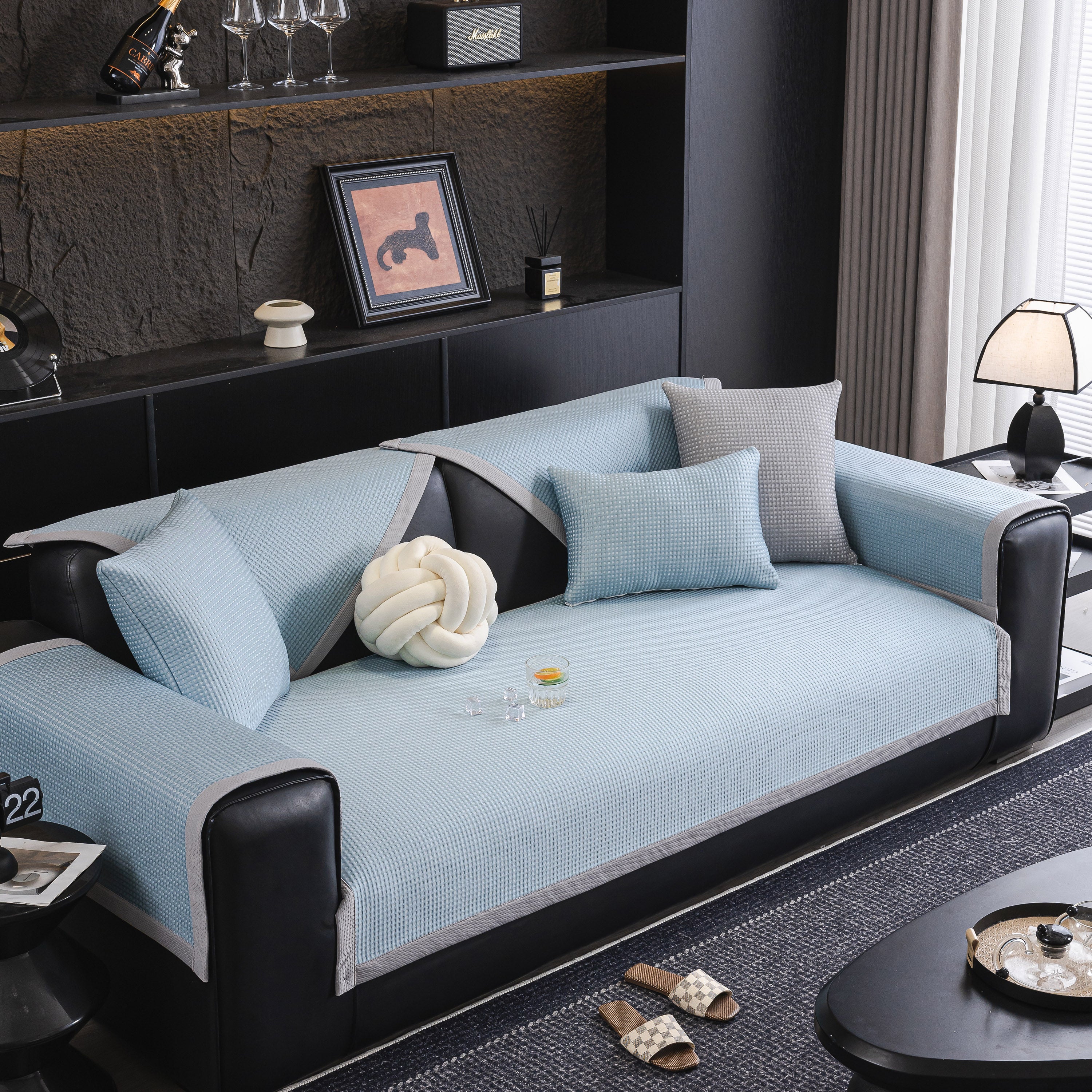 Non-Slip Cooling Breathable Couch Protector Towel, Lightweight Slipcover for Sofas - Image 51