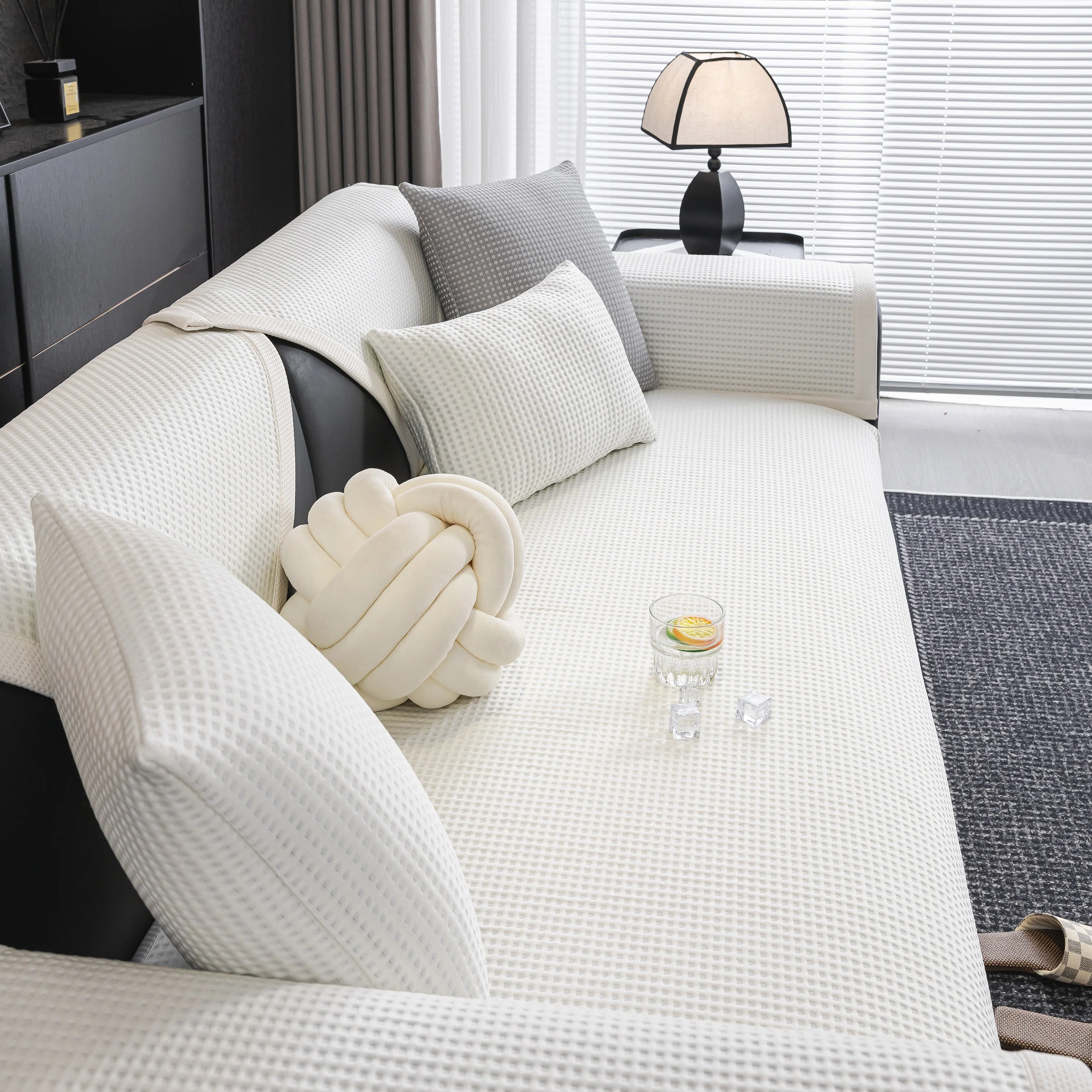Non-Slip Cooling Breathable Couch Protector Towel, Lightweight Slipcover for Sofas - Image 81