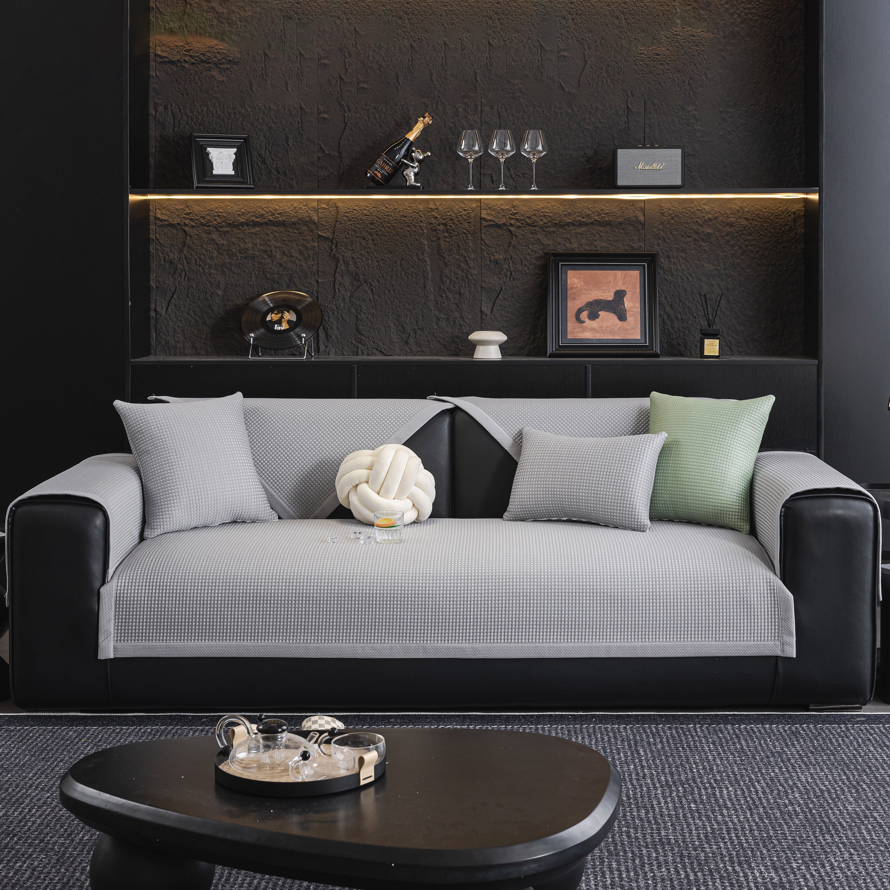 Non-Slip Cooling Breathable Couch Protector Towel, Lightweight Slipcover for Sofas - Image 82