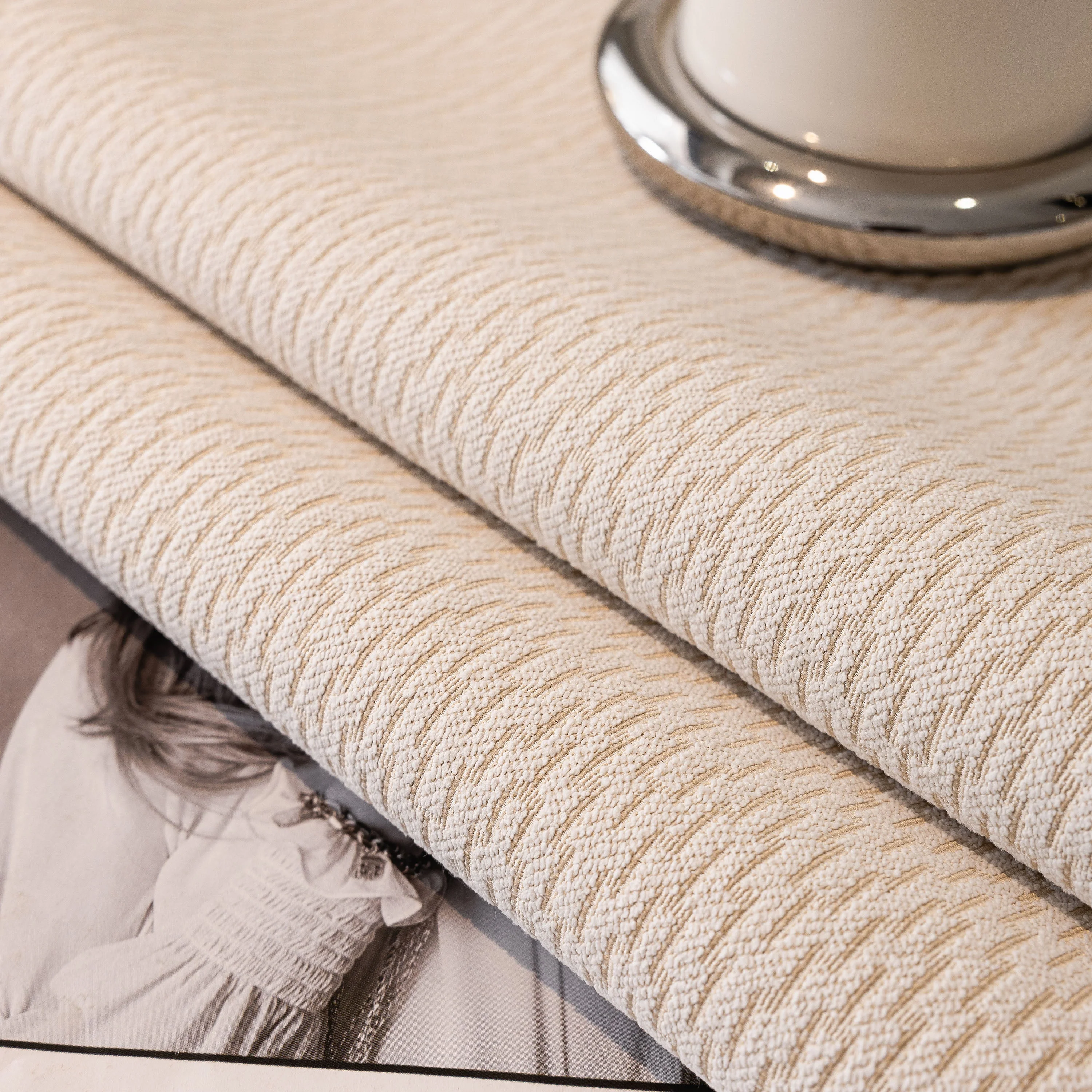 Non-Slip Couch Cover with Gold Trim, Sofa Slipcover for Sectional & Loveseat - Image 38