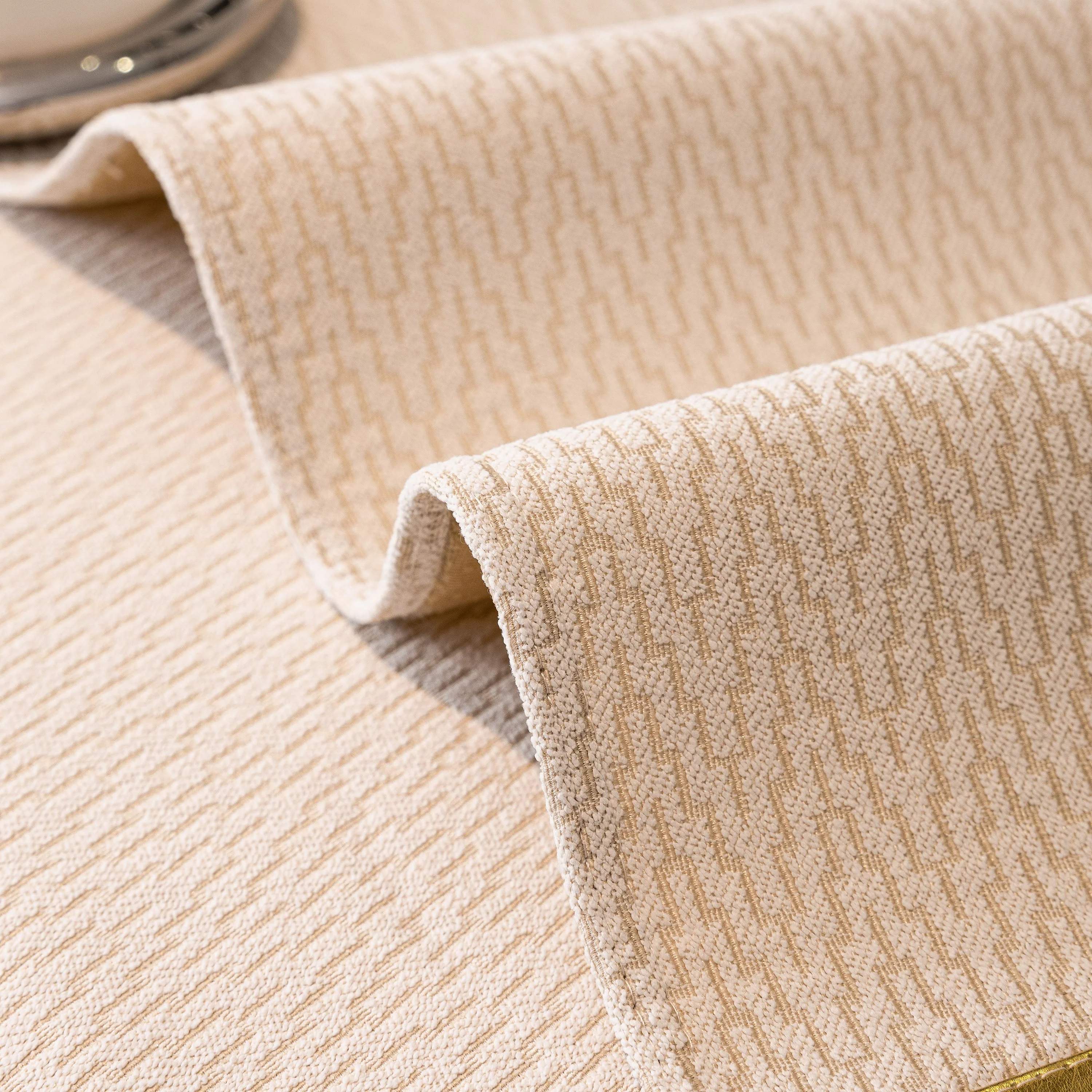 Non-Slip Couch Cover with Gold Trim, Sofa Slipcover for Sectional & Loveseat - Image 9