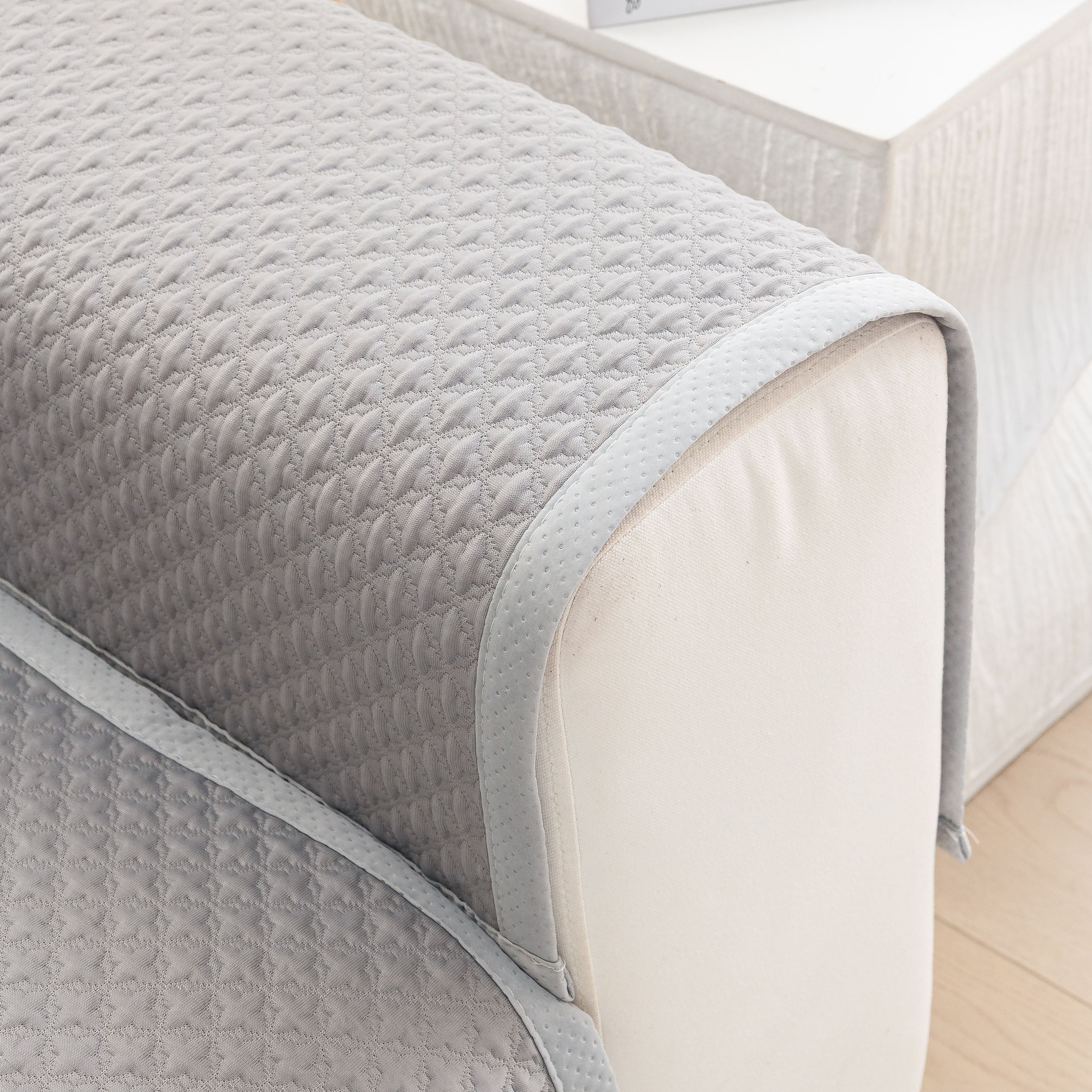 Non-Slip Diamond Quilted Sofa Cover, Separate Pieces Sectional Couch Protector - Image 60