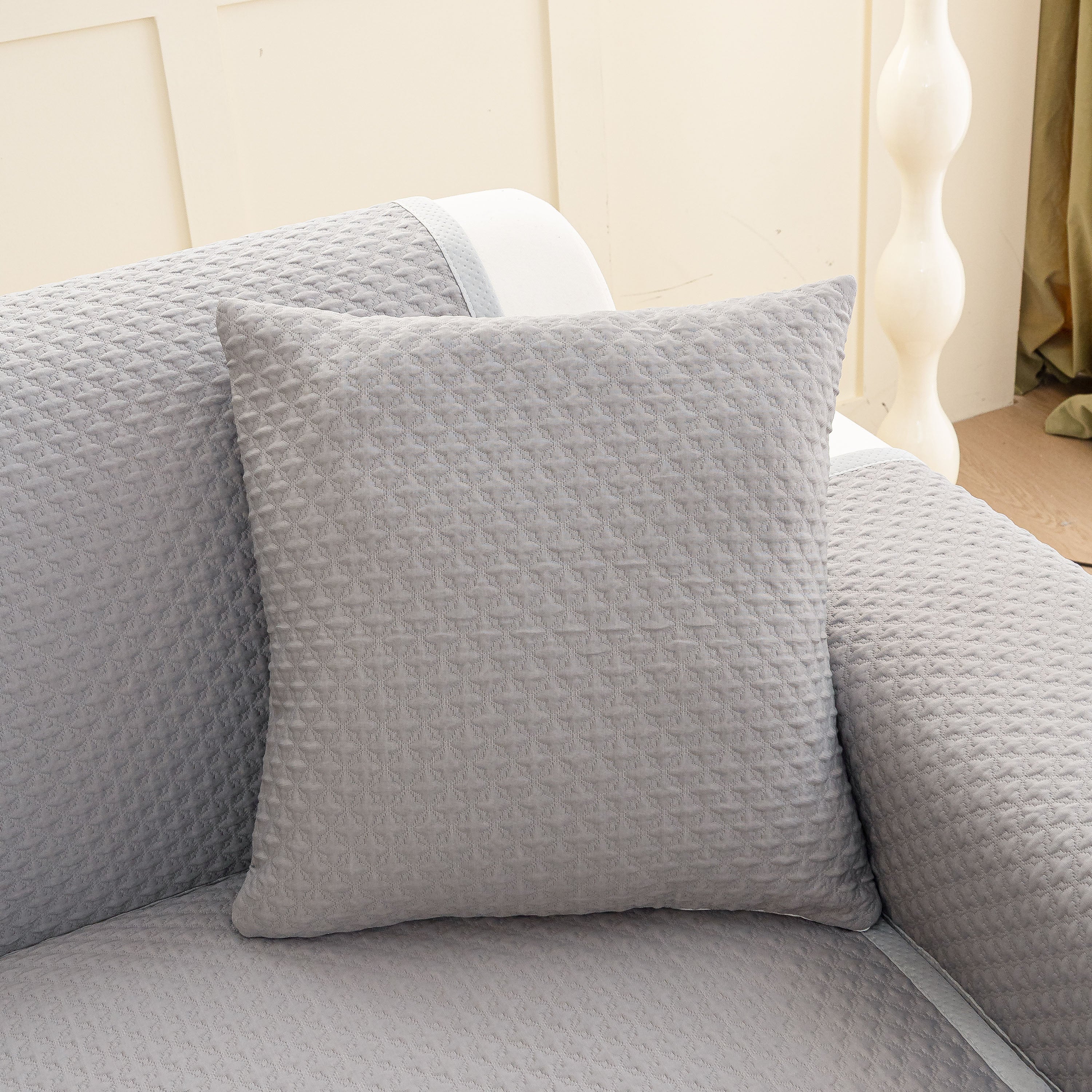 Non-Slip Diamond Quilted Sofa Cover, Separate Pieces Sectional Couch Protector - Image 67