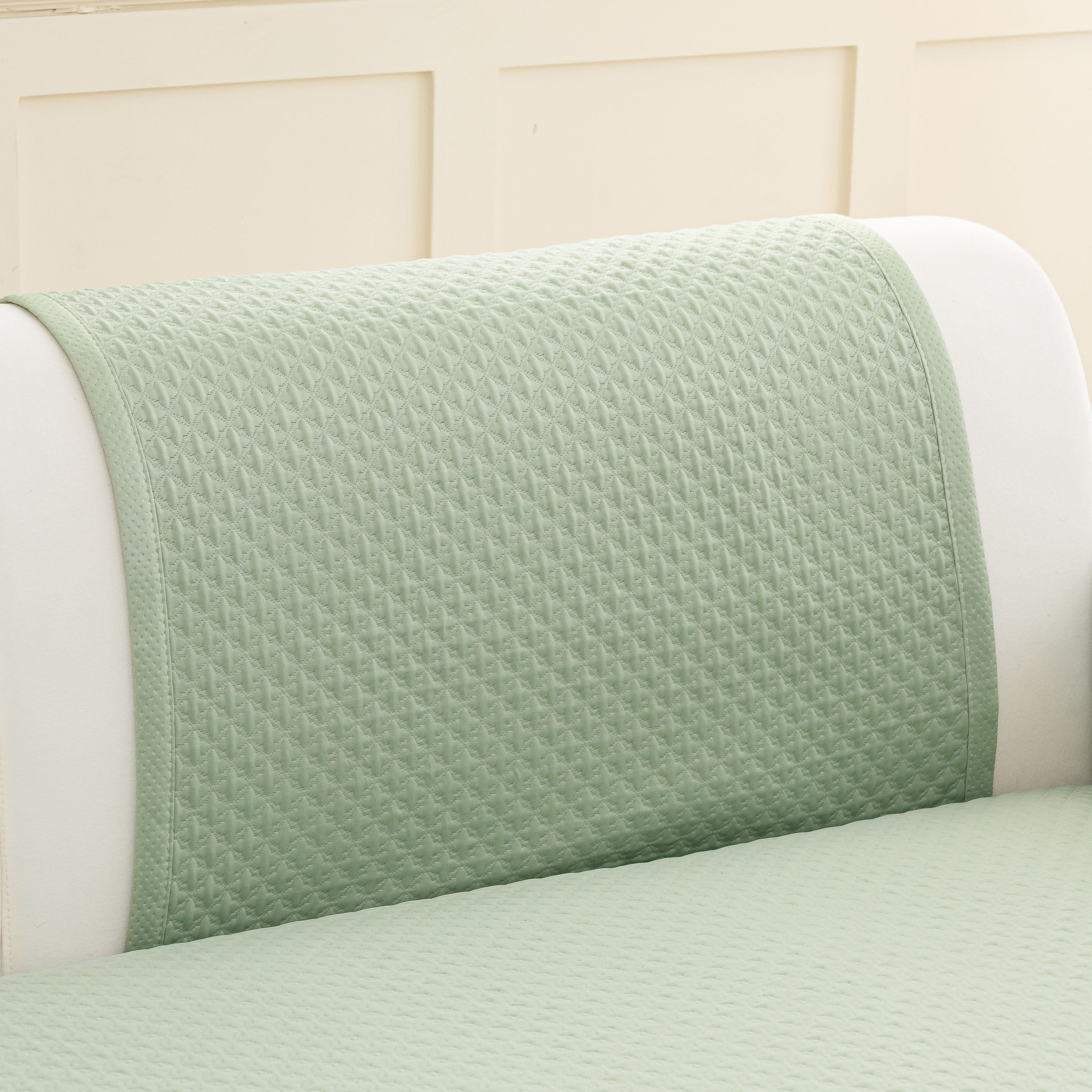 Non-Slip Diamond Quilted Sofa Cover, Separate Pieces Sectional Couch Protector - Image 7