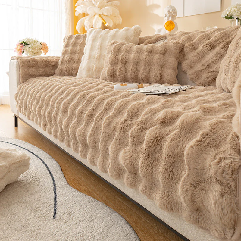 Non-slip Faux Fur Sofa Cover – Super Soft, Fluffy, and Stylish Couch Covers I - Image 4