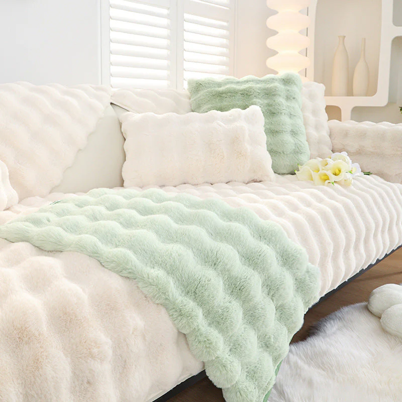 Non-slip Faux Fur Sofa Cover – Super Soft, Fluffy, and Stylish Couch Covers II - Image 5