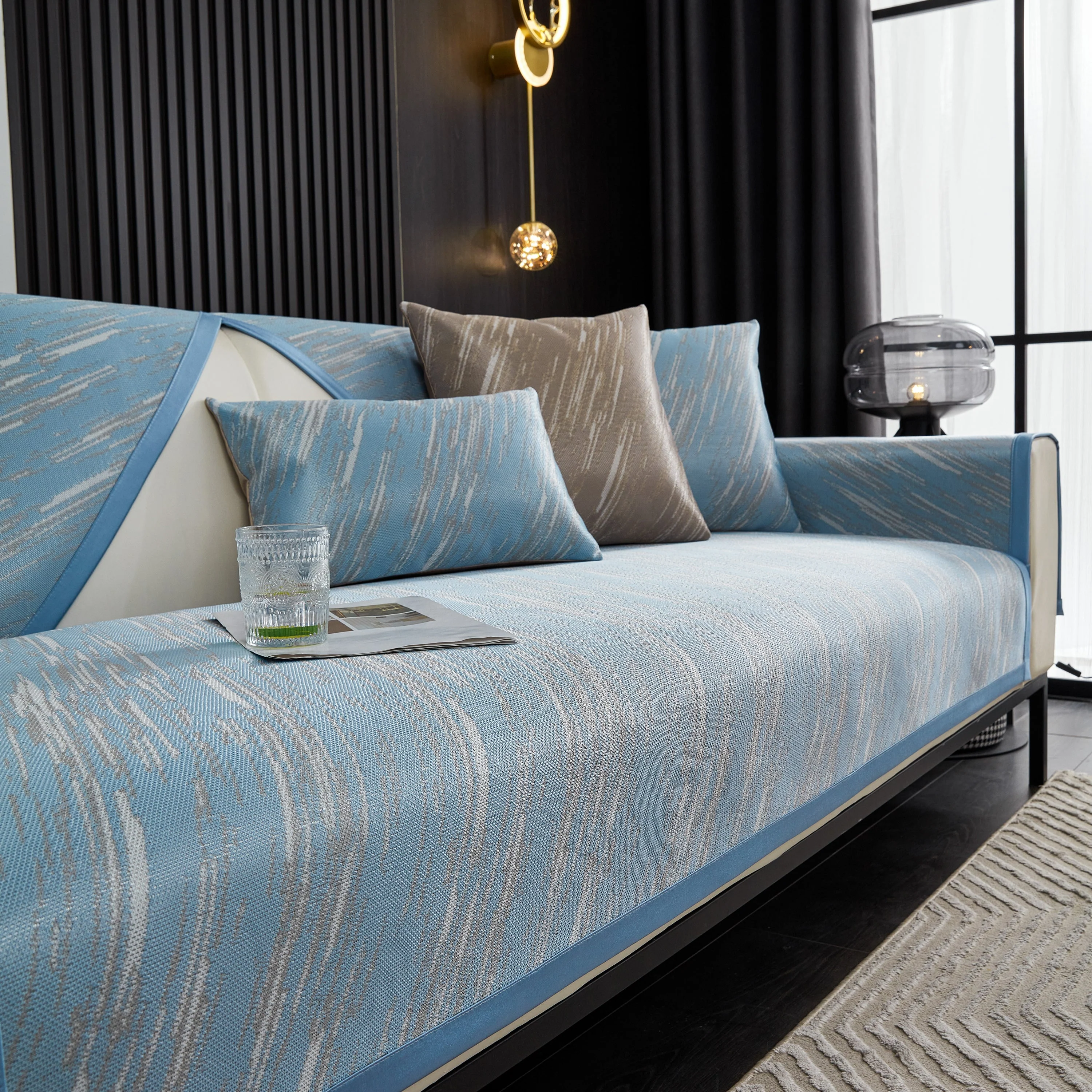 Non-Slip Ice Silk Sofa Towel, Removable Washable Pet Sofa Protector Covers, Slipcover for Couches - Image 3