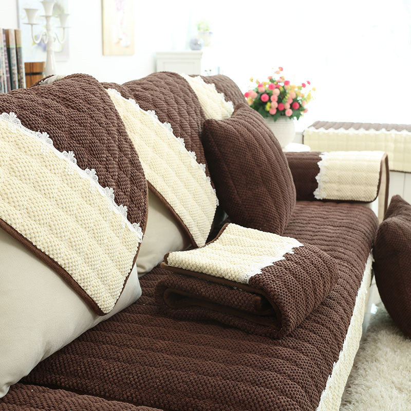 Non-Slip Sectional Couch Cover with Lace, Furniture Protector for Dogs, Pets, and Kids I - Image 8