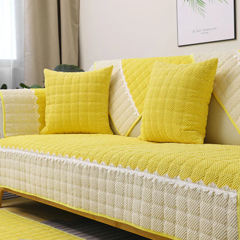 Non-Slip Sectional Couch Cover with Lace, Furniture Protector for Dogs, Pets, and Kids I - Image 9