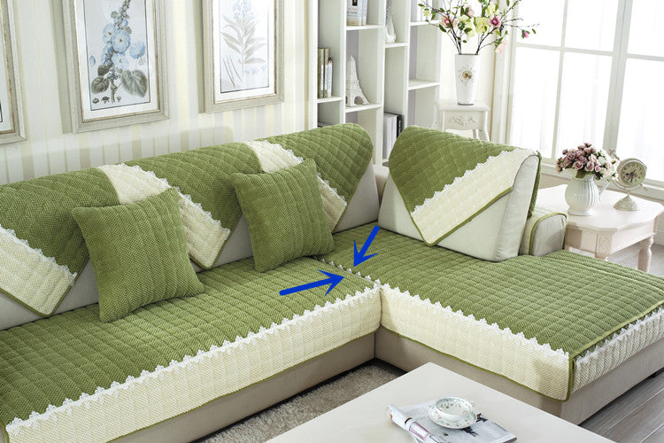 Non-Slip Sectional Couch Cover with Lace, Furniture Protector for Dogs, Pets, and Kids II - Image 10
