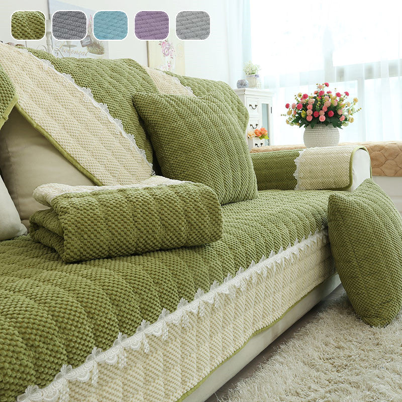 Non-Slip Sectional Couch Cover with Lace, Furniture Protector for Dogs, Pets, and Kids II - Image 2