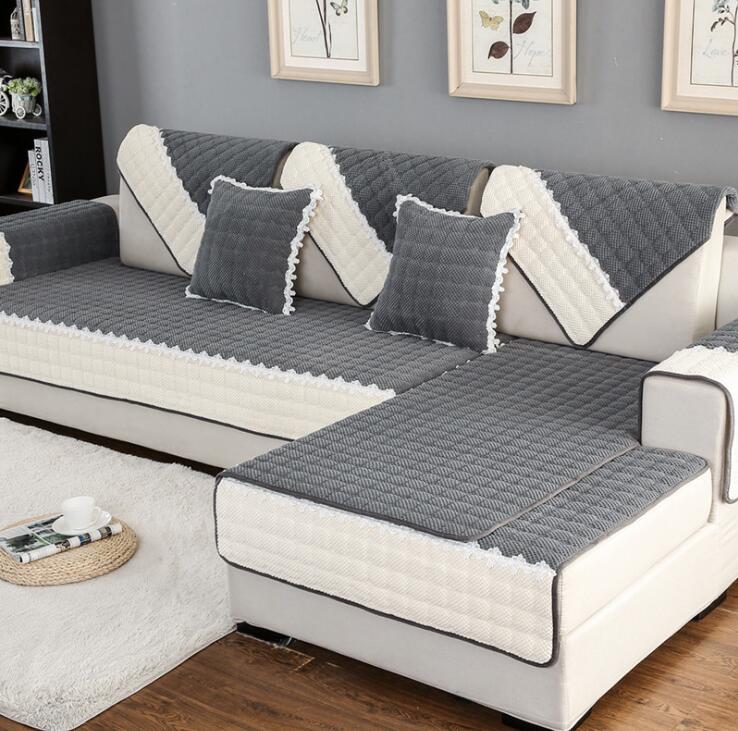 Non-Slip Sectional Couch Cover with Lace, Furniture Protector for Dogs, Pets, and Kids II - Image 5
