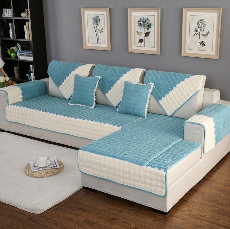 Non-Slip Sectional Couch Cover with Lace, Furniture Protector for Dogs, Pets, and Kids II - Image 6