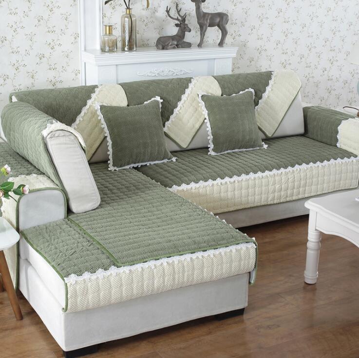 Non-Slip Sectional Couch Cover with Lace, Furniture Protector for Dogs, Pets, and Kids II - Image 7
