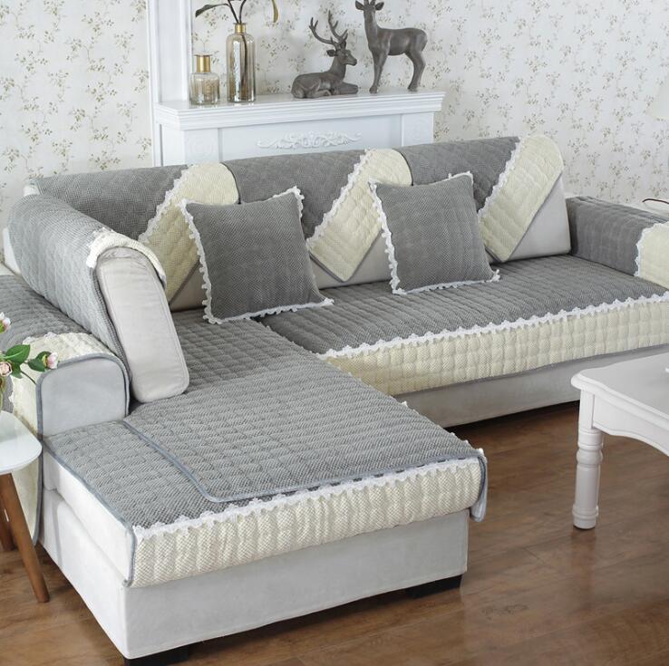 Non-Slip Sectional Couch Cover with Lace, Furniture Protector for Dogs, Pets, and Kids II - Image 9