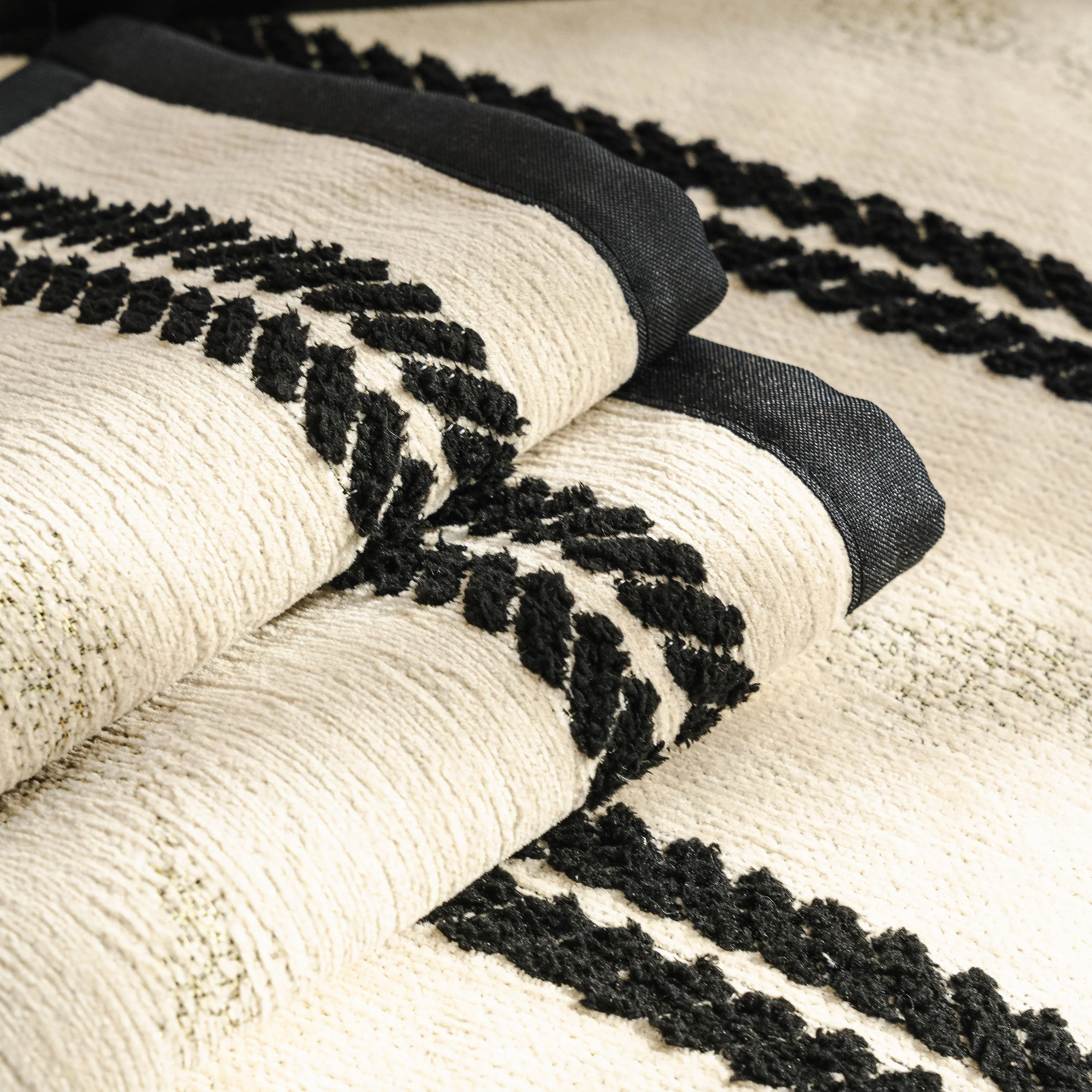 Non-Slip Sofa Cover with Thick Chenille Texture Woven Stripe Couch Protector Throw - Image 67