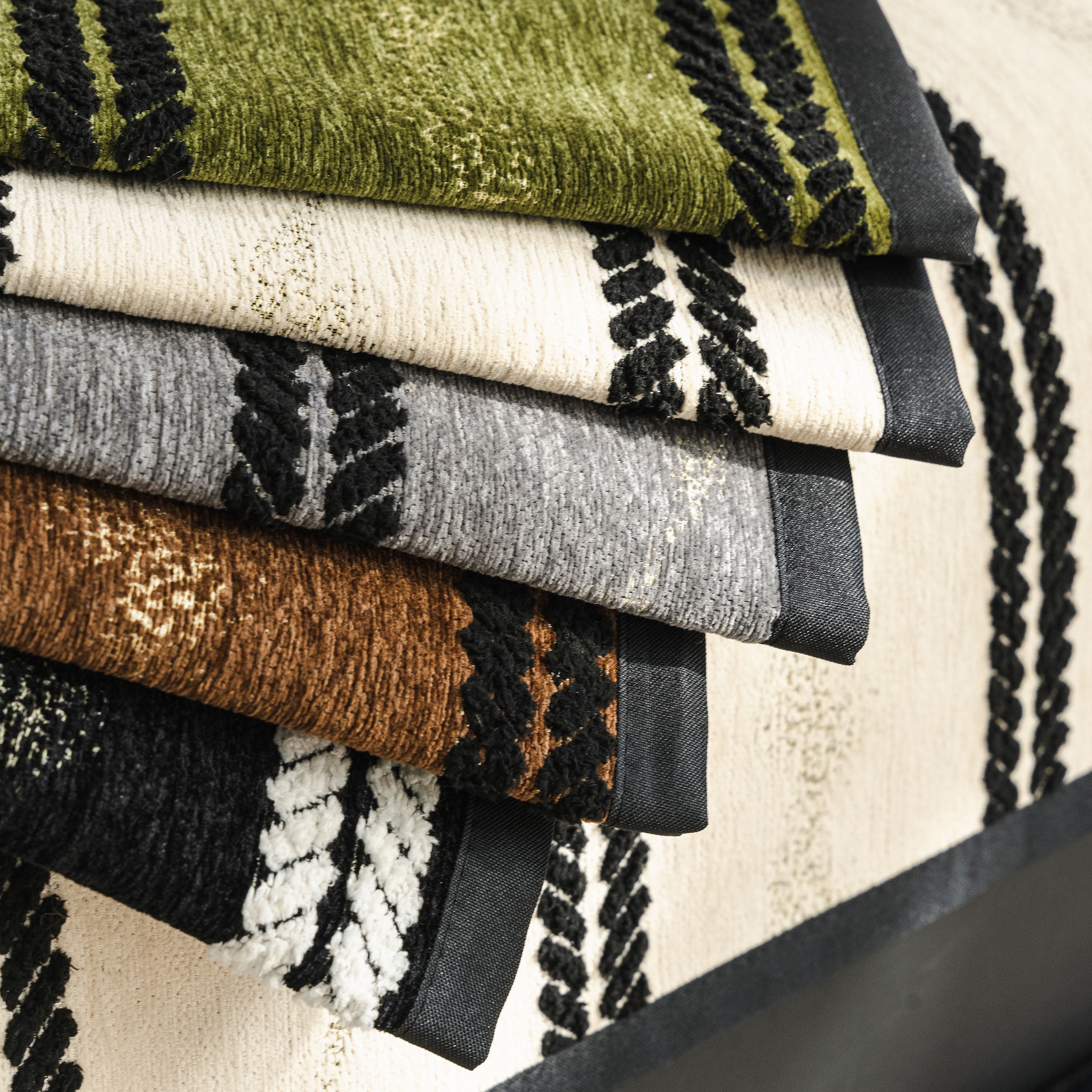 Non-Slip Sofa Cover with Thick Chenille Texture Woven Stripe Couch Protector Throw - Image 80