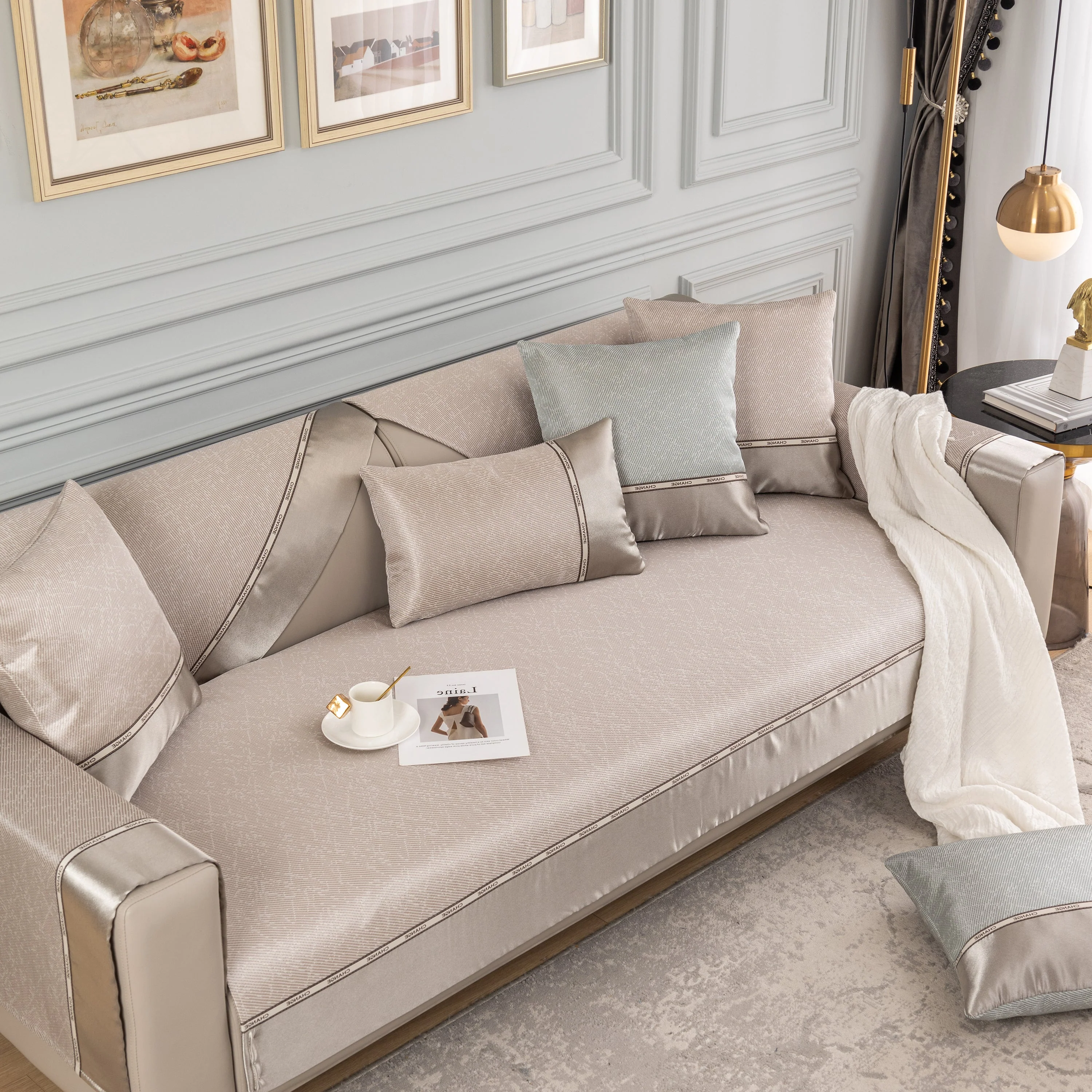 Non-Slip Universal Couch Covers for Sectional Sofas & Cushions - Slipcovers for Dogs and Pets - Image 14