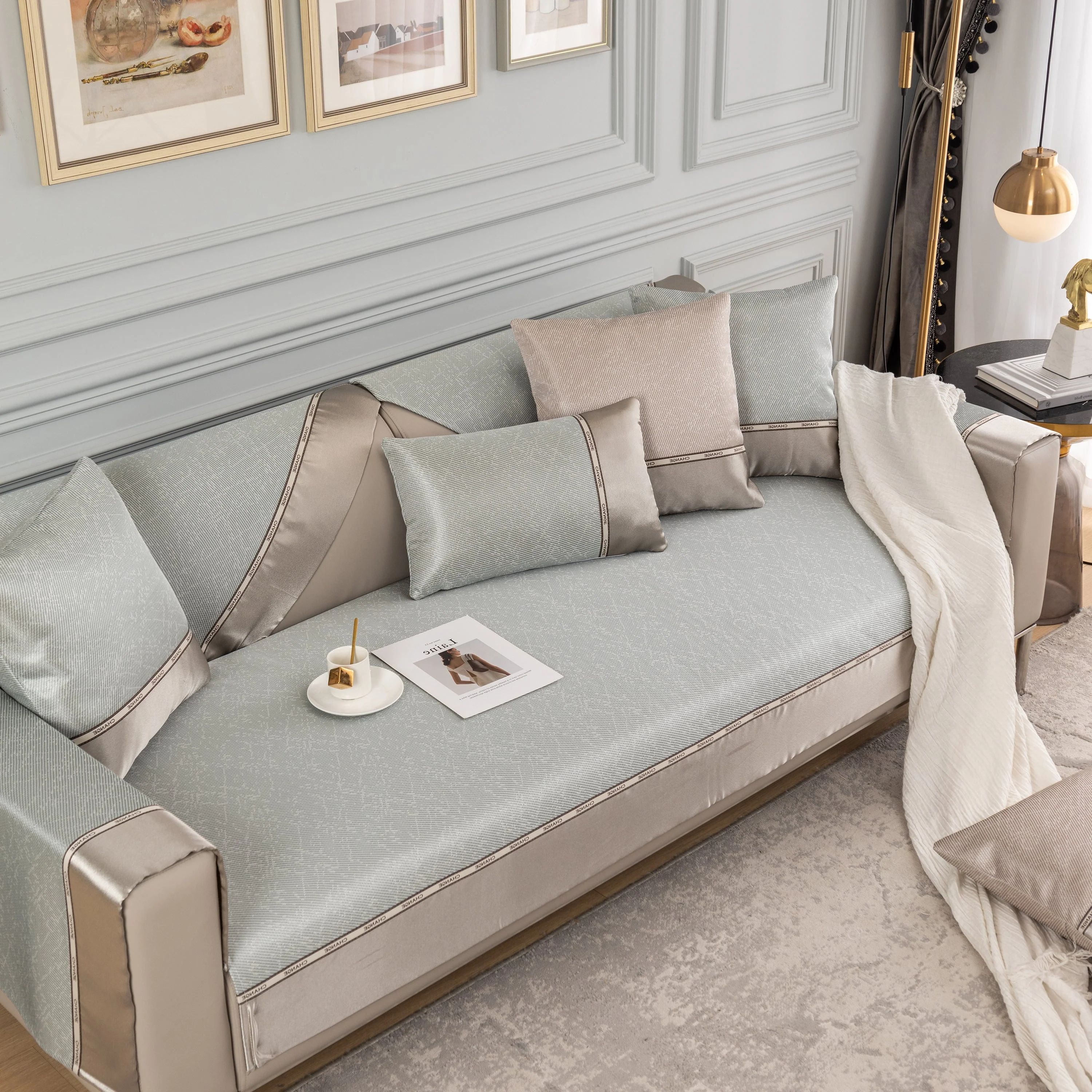 Non-Slip Universal Couch Covers for Sectional Sofas & Cushions - Slipcovers for Dogs and Pets - Image 9