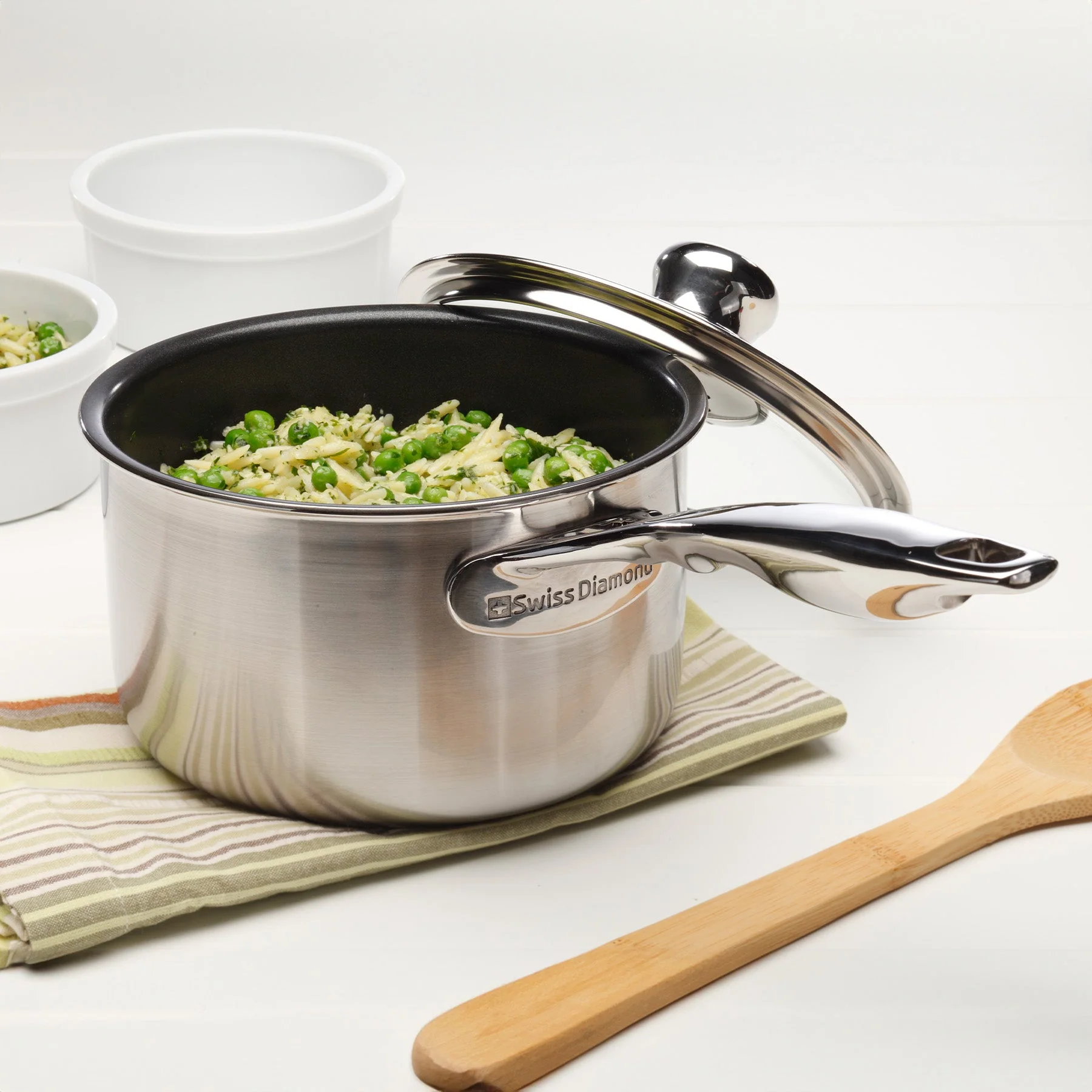 Nonstick Clad Saucepan with Glass Lid - Induction - Image 2