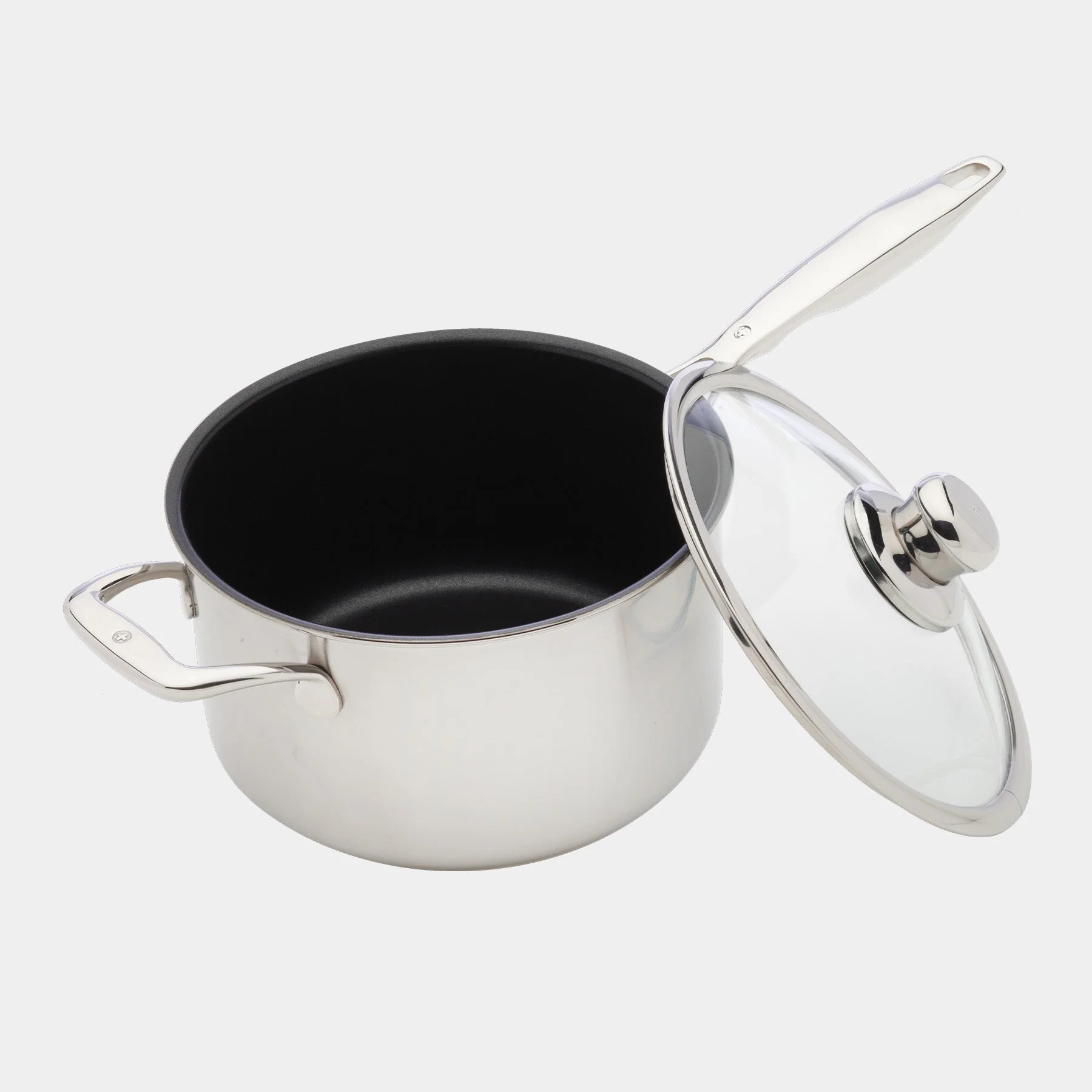Nonstick Clad Saucepan with Glass Lid - Induction - Image 5