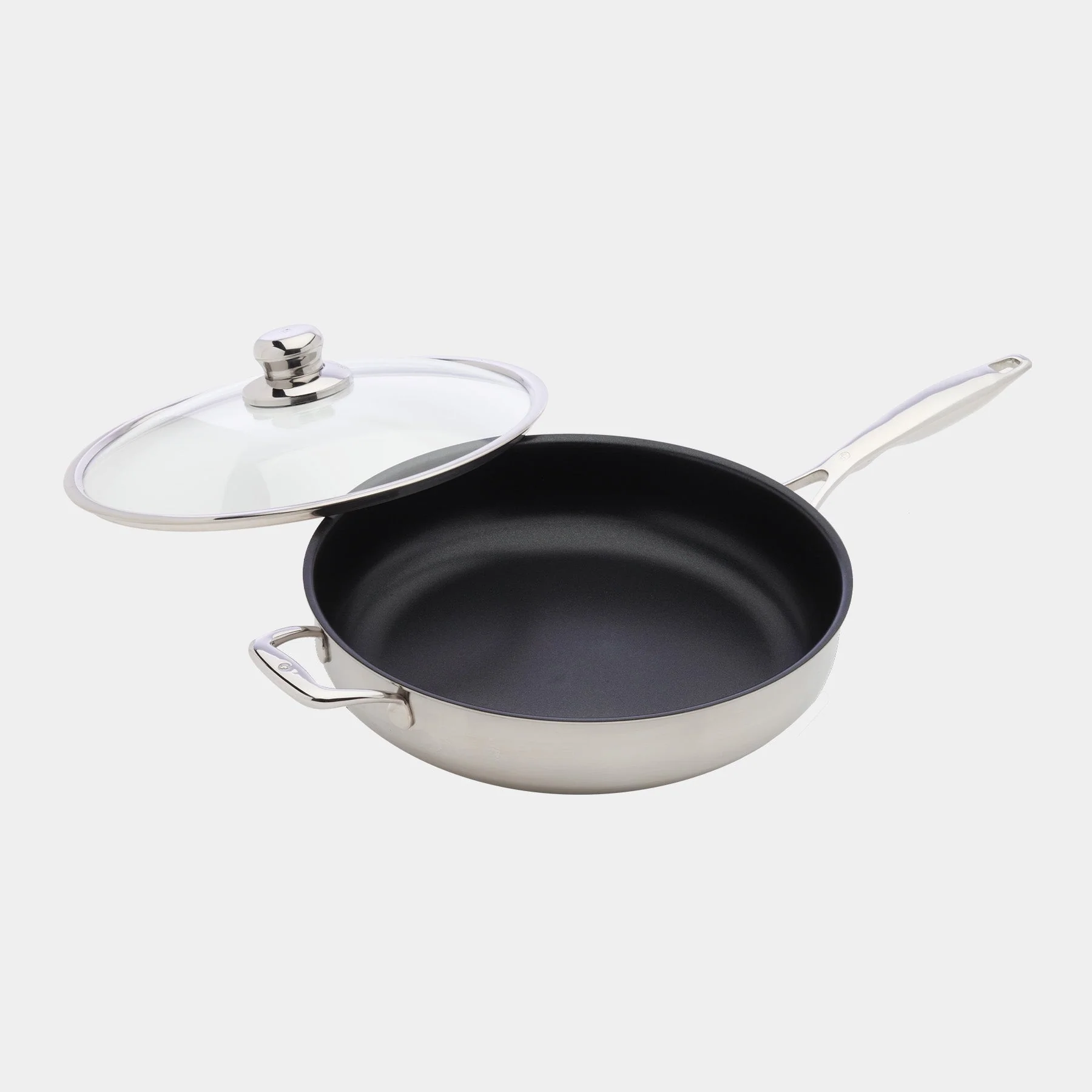 Nonstick Clad Saute Pan with Glass Lid - Induction - Image 5